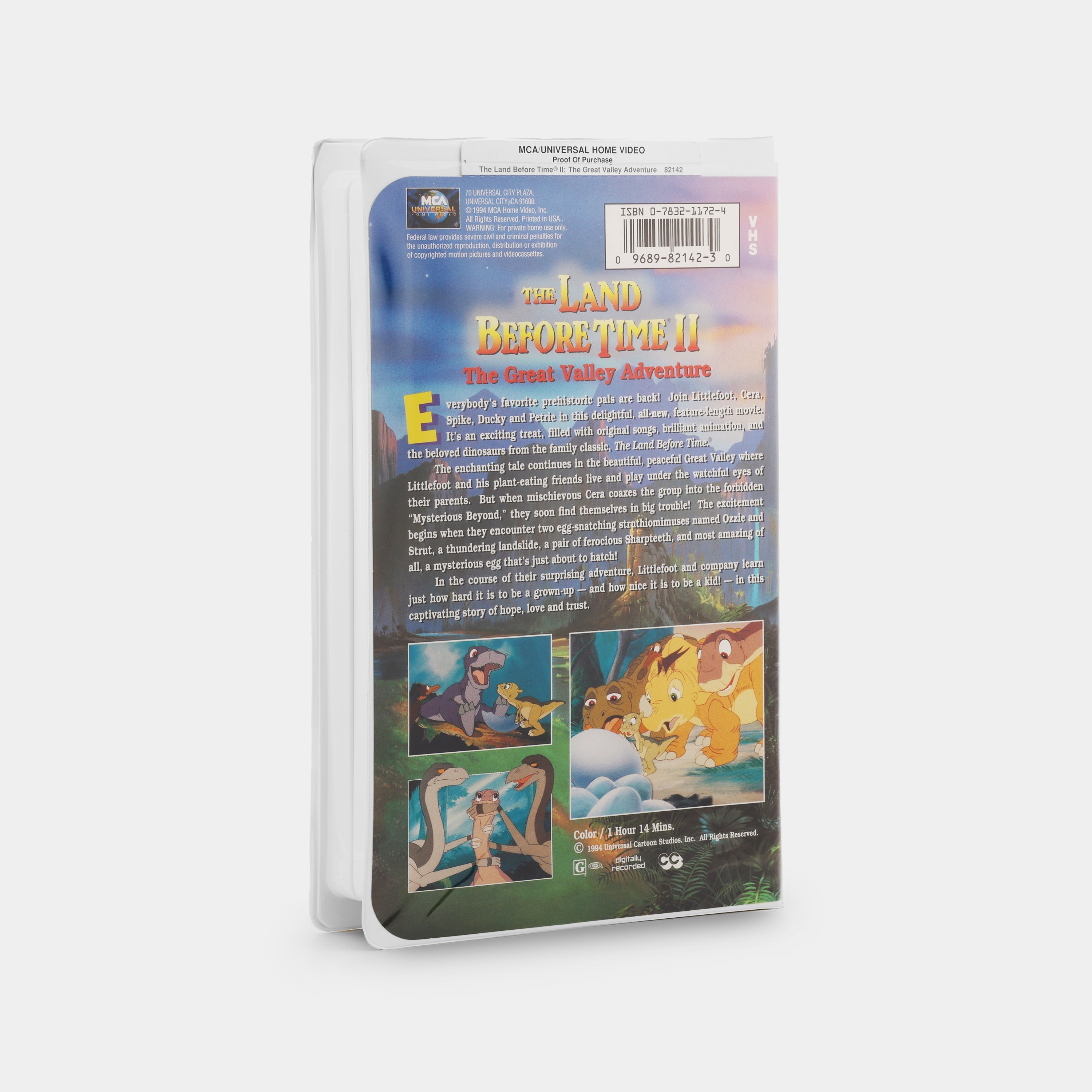 The Land Before Time II: The Great Valley Adventure VHS Tape