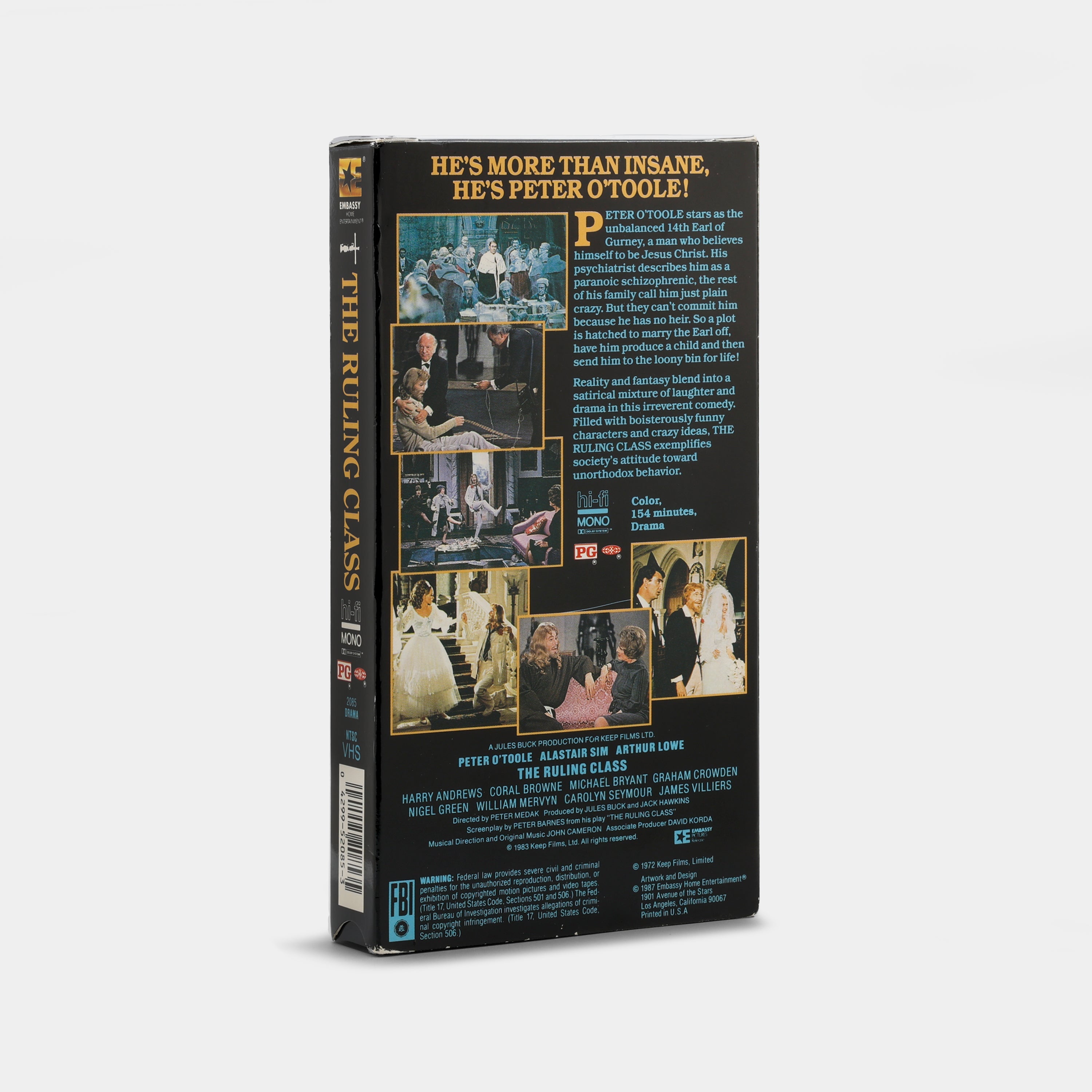 The Ruling Class VHS Tape