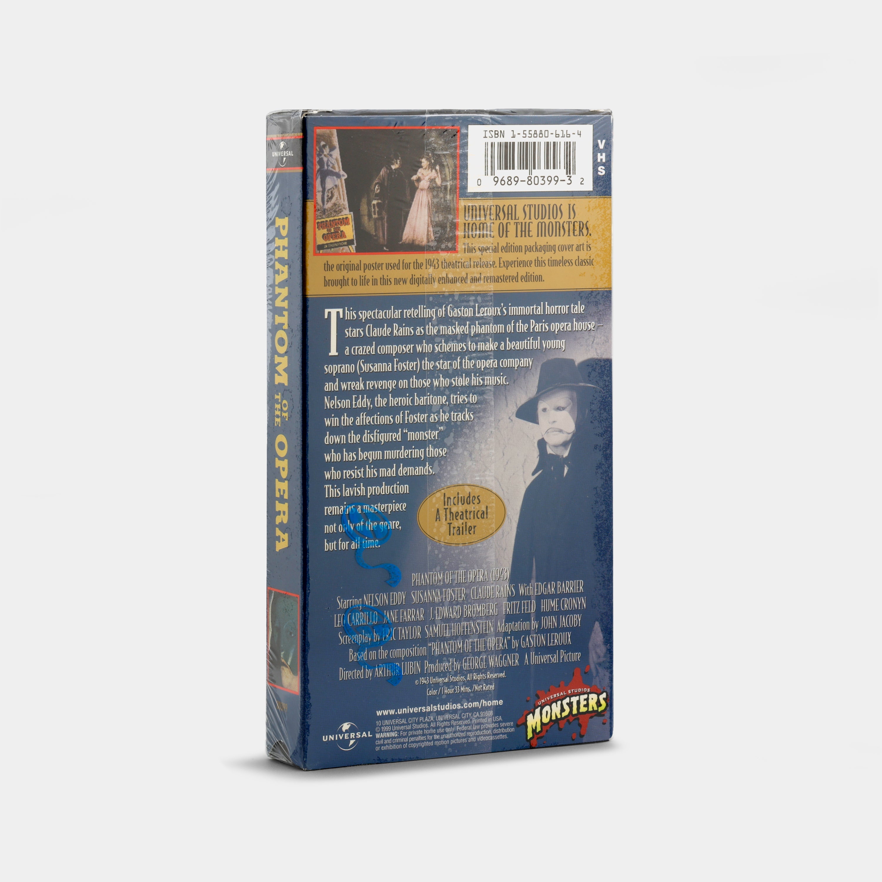Phantom of the Opera (Sealed) VHS Tape