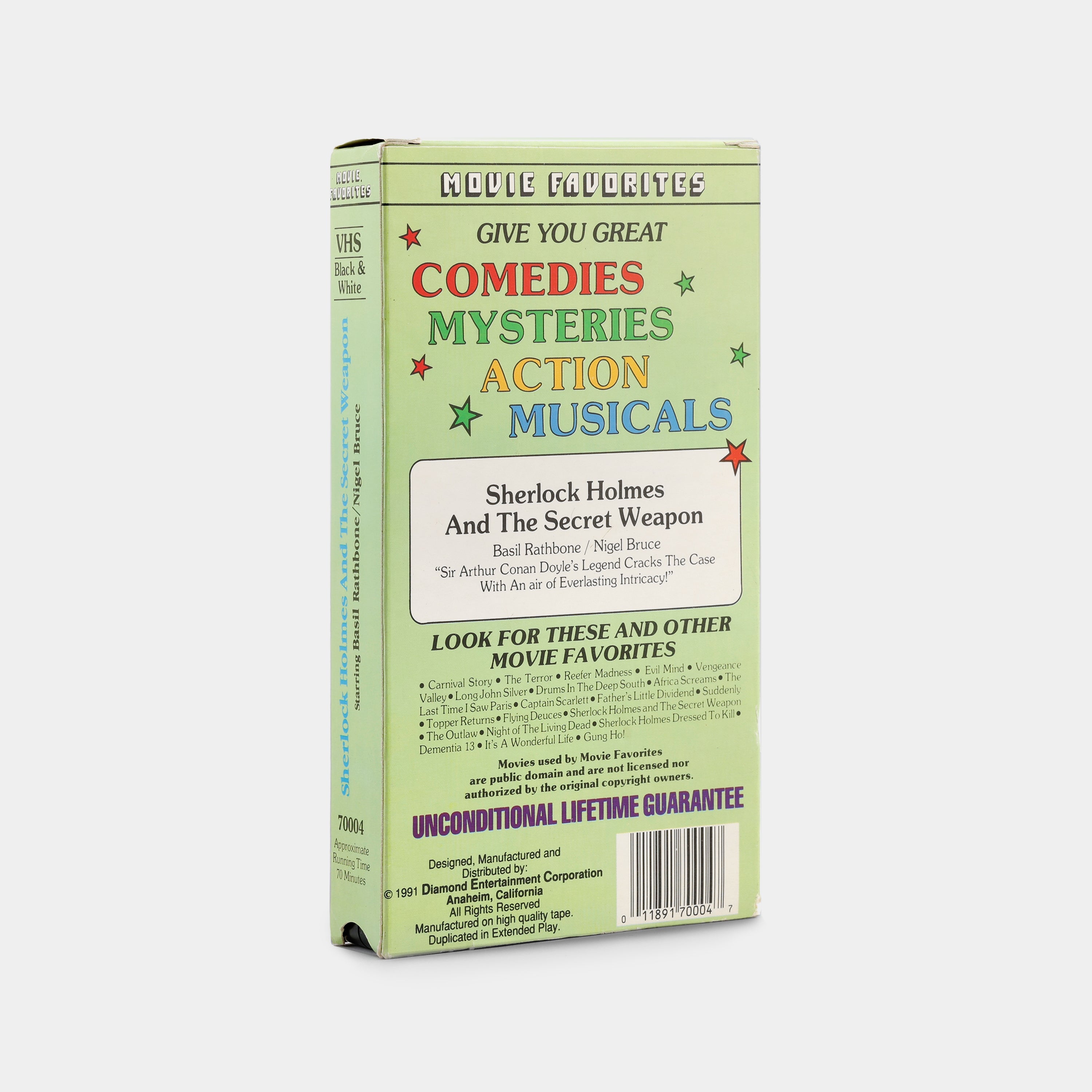 Sherlock Holmes and the Secret Weapon VHS Tape