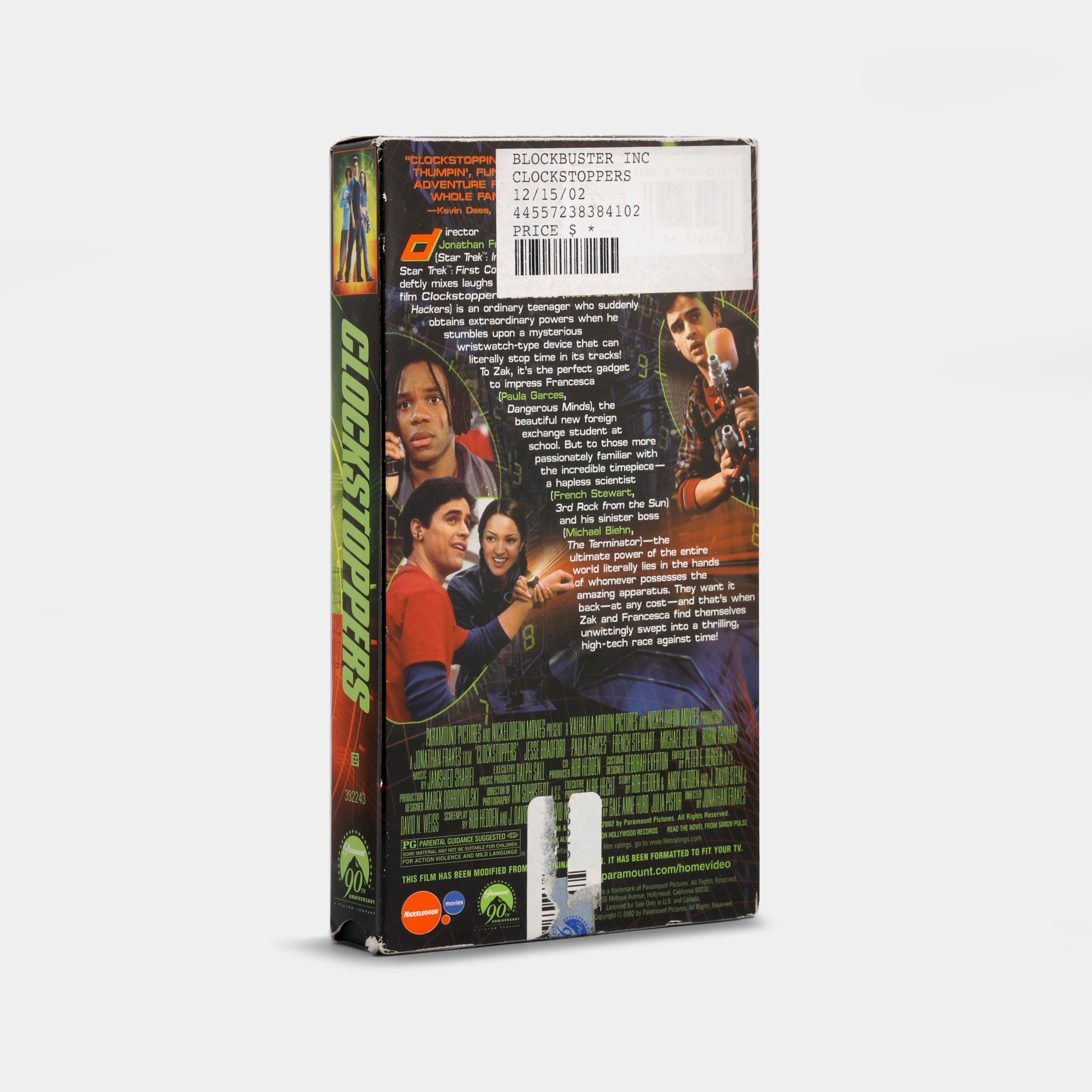 Clockstoppers VHS Tape