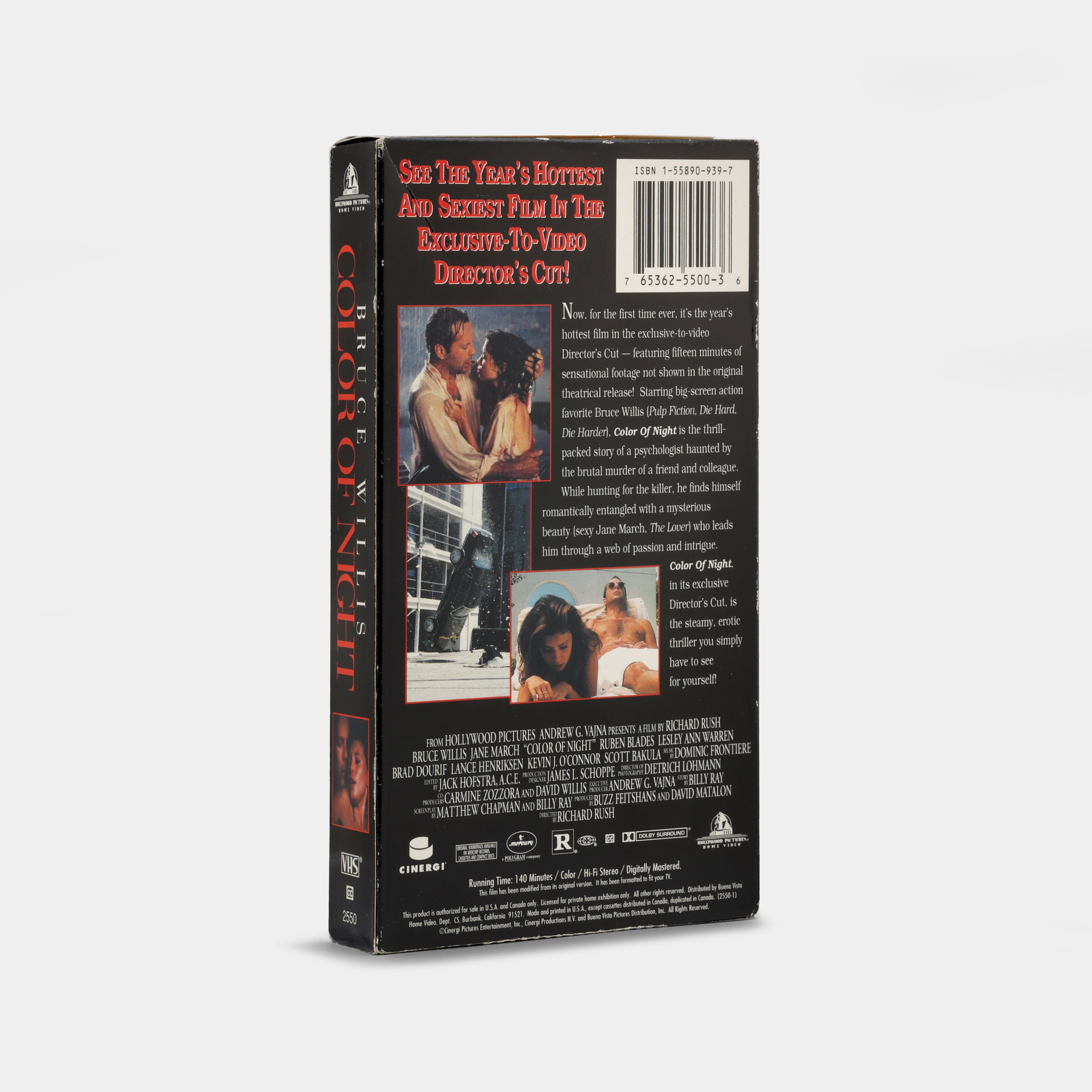 Color of Night VHS Tape