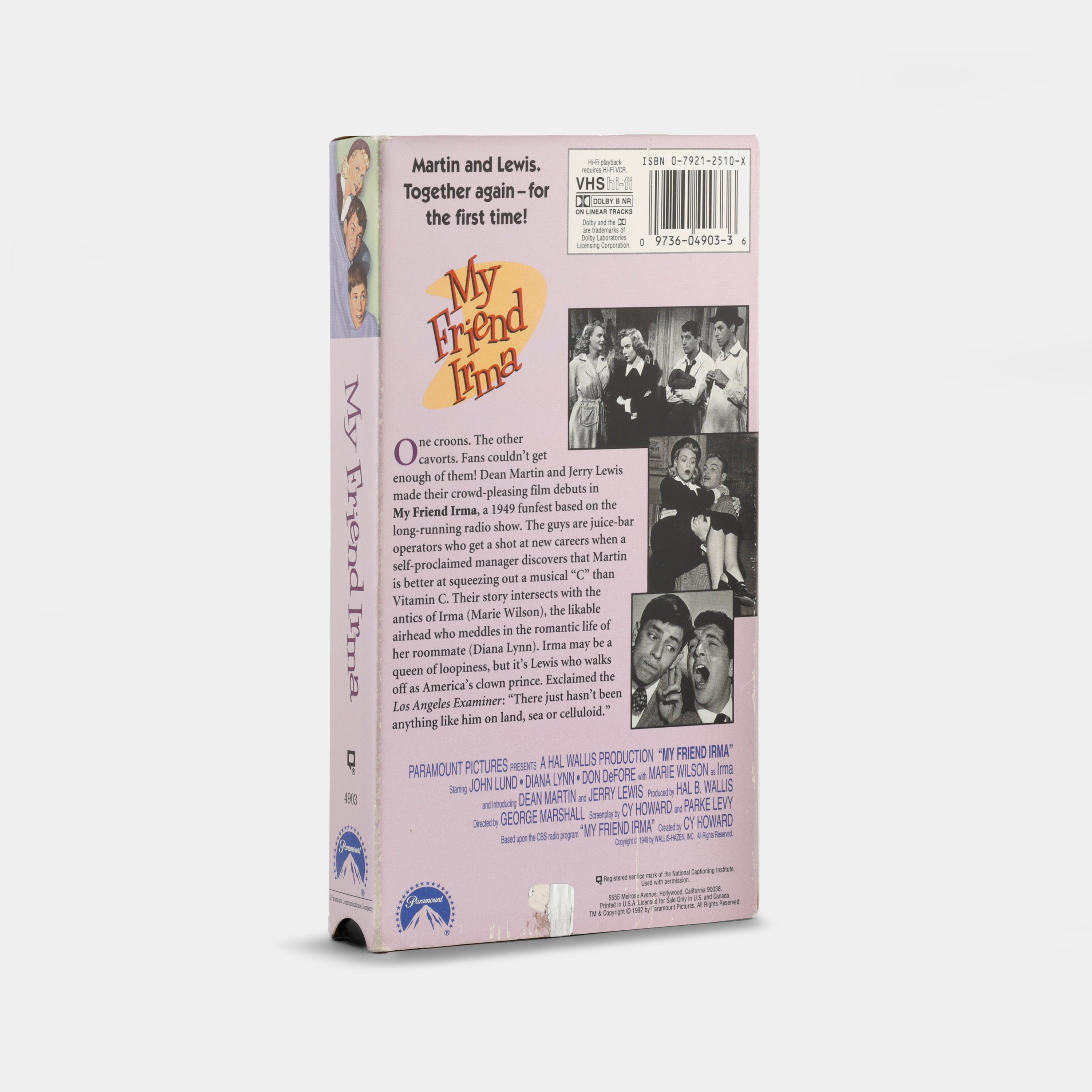 My Friend Irma VHS Tape