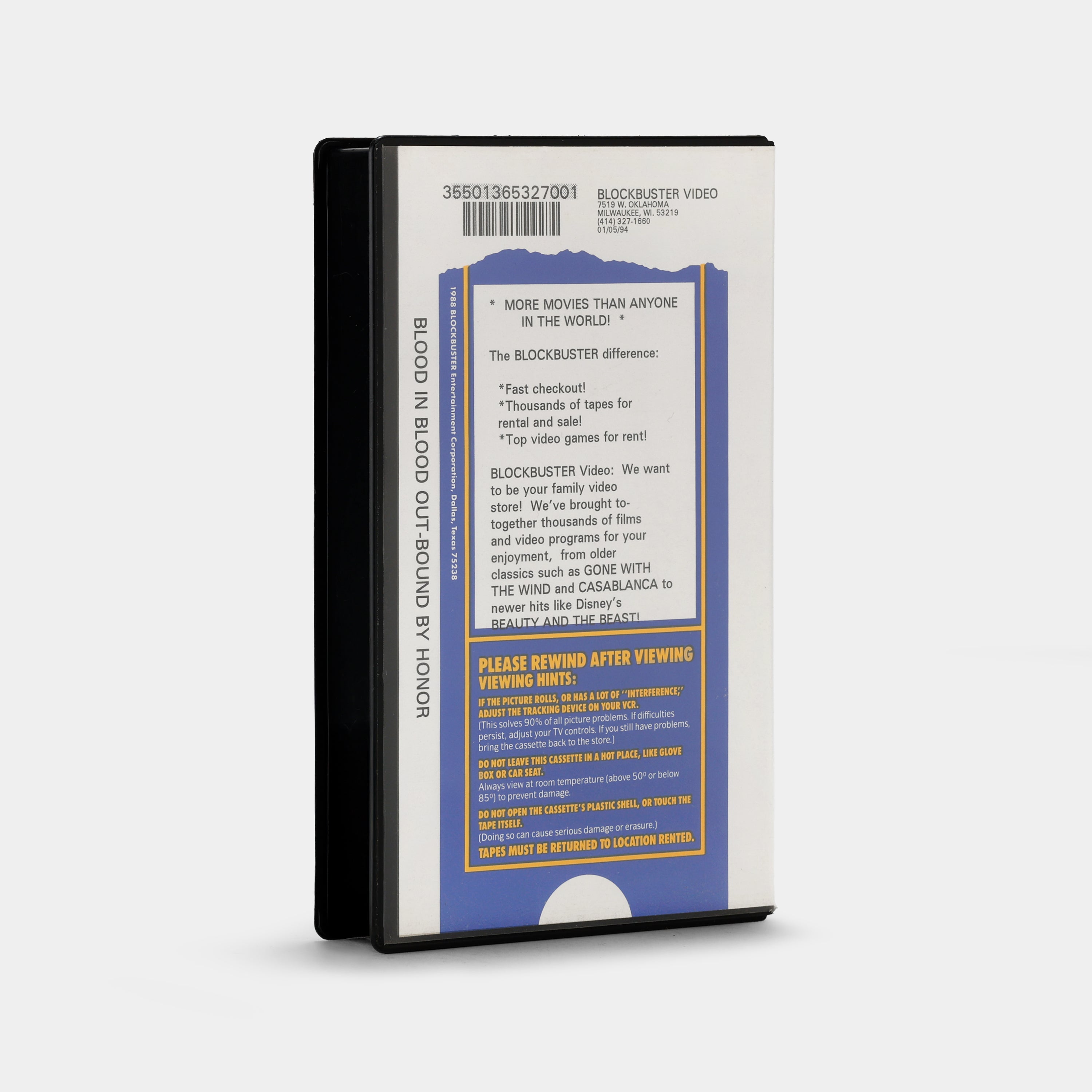 Blood In Blood Out - Bound By Honor (Blockbuster Video Shell) VHS Tape