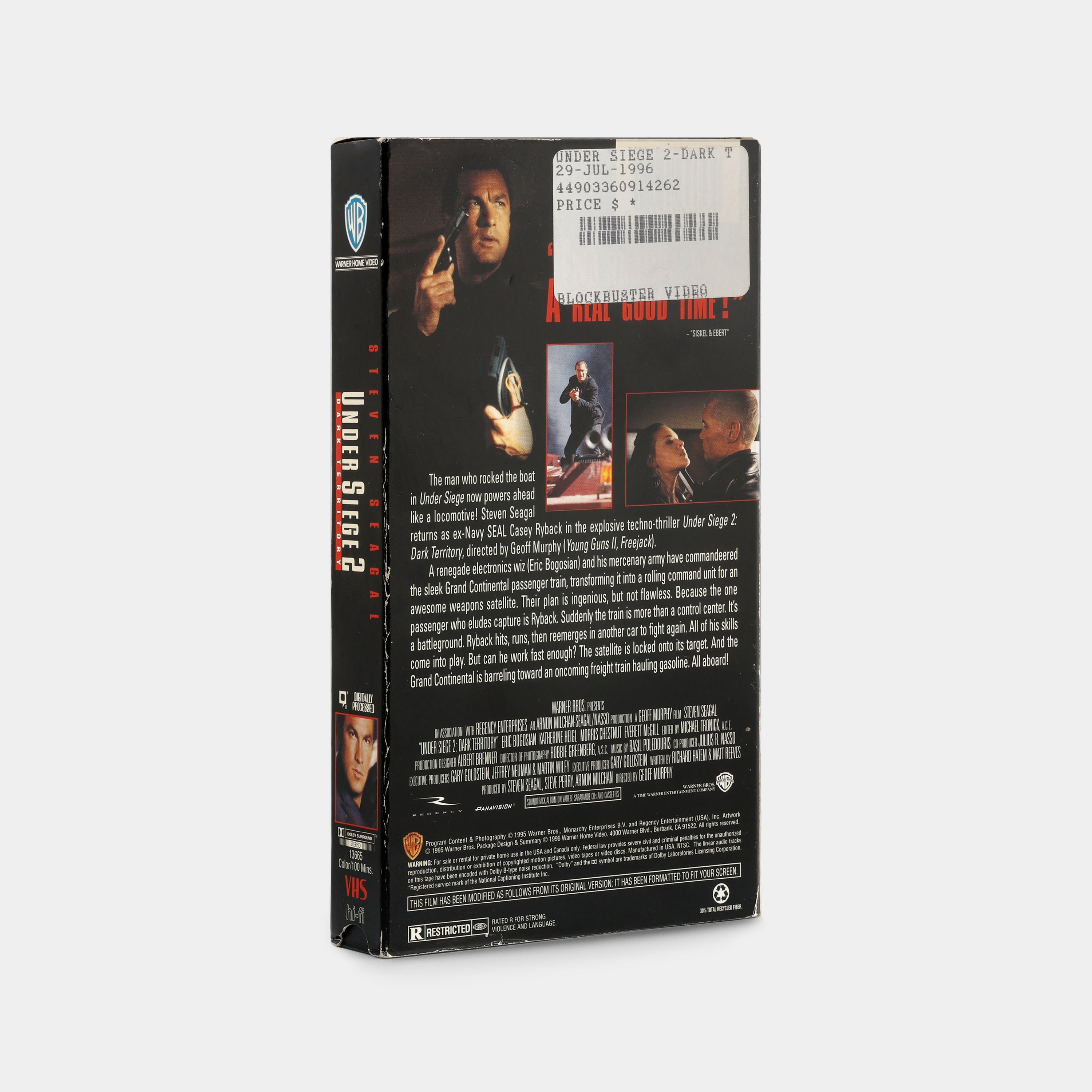 タイムスリップ TO ゴア 2 VHS Under Siege 2: Dark Territory VHS Tape – Retrospekt