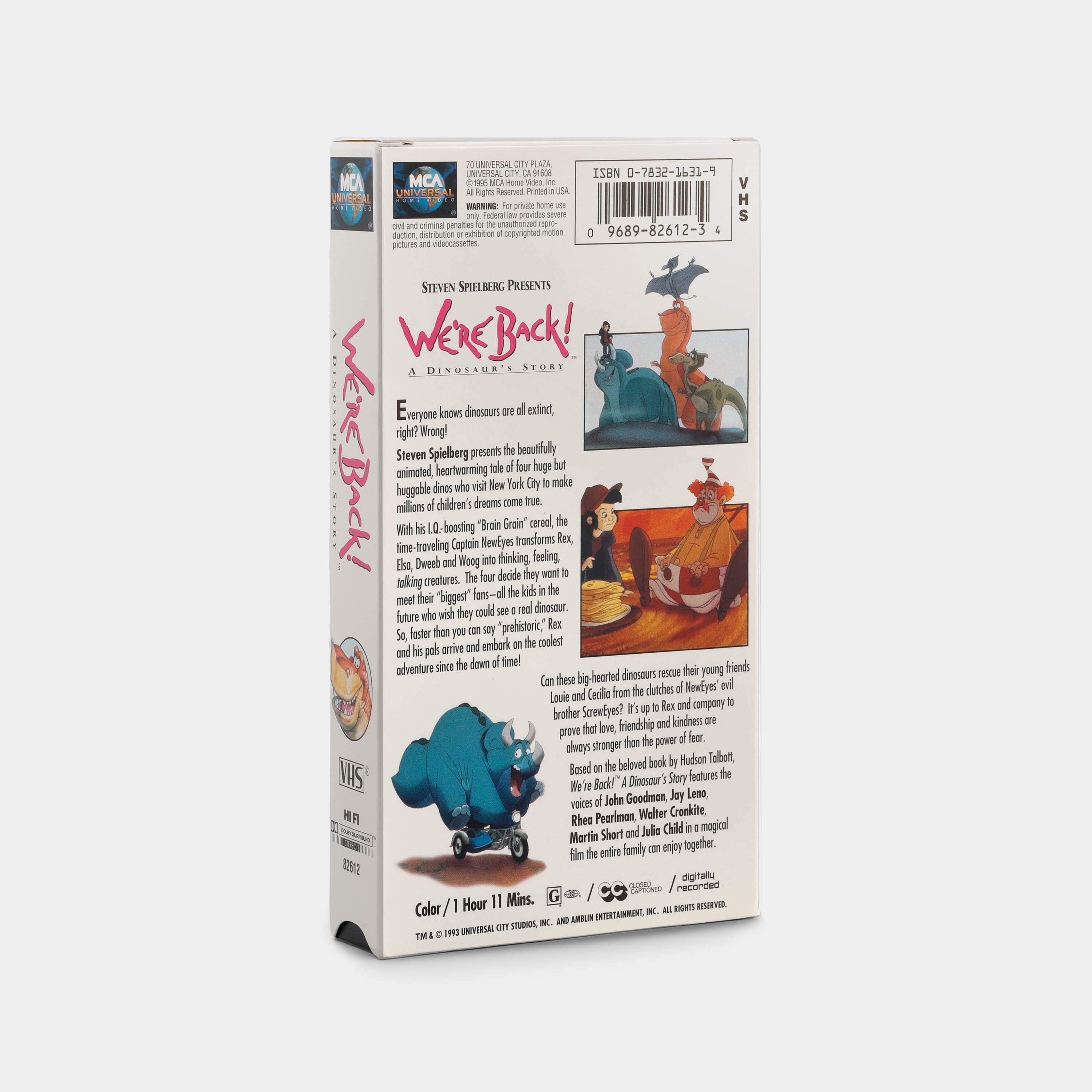 We’re Back! A Dinosaur’s Story VHS Tape