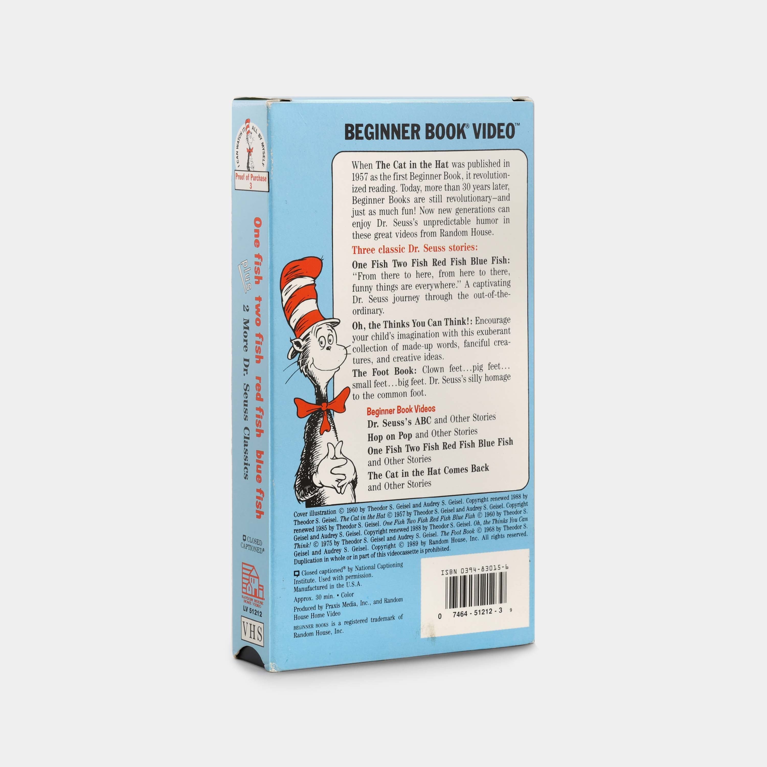 Dr. Seuss: One Fish Two Fish Red Fish Blue Fish VHS Tape