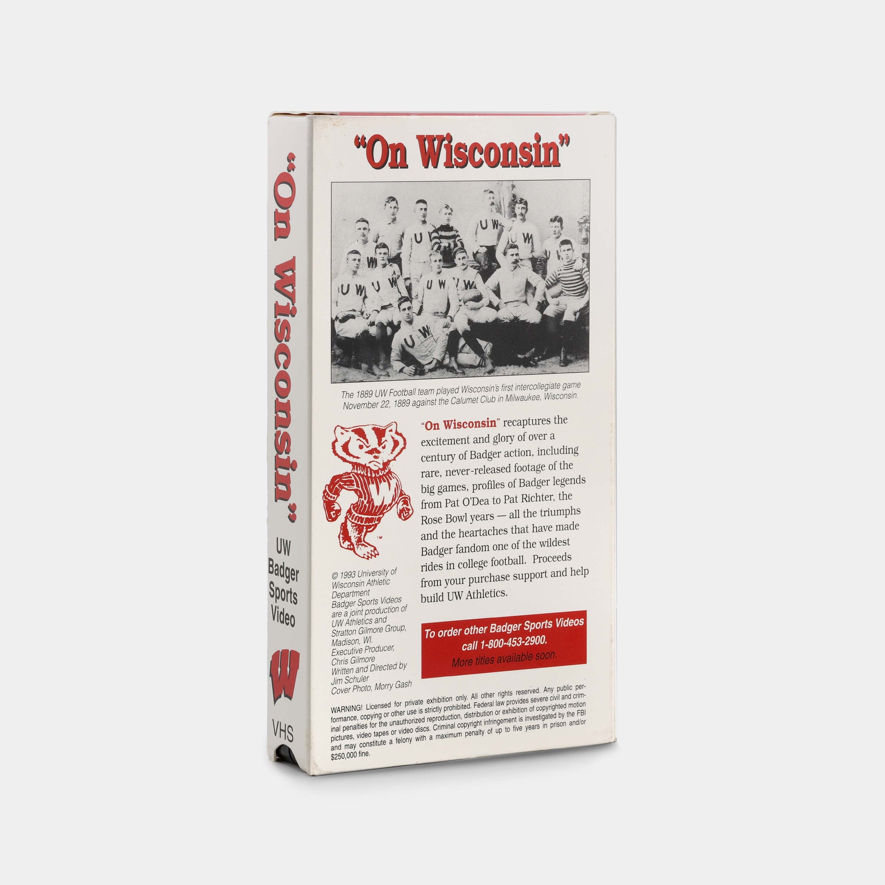 On Wisconsin: The History of UW Football VHS Tape