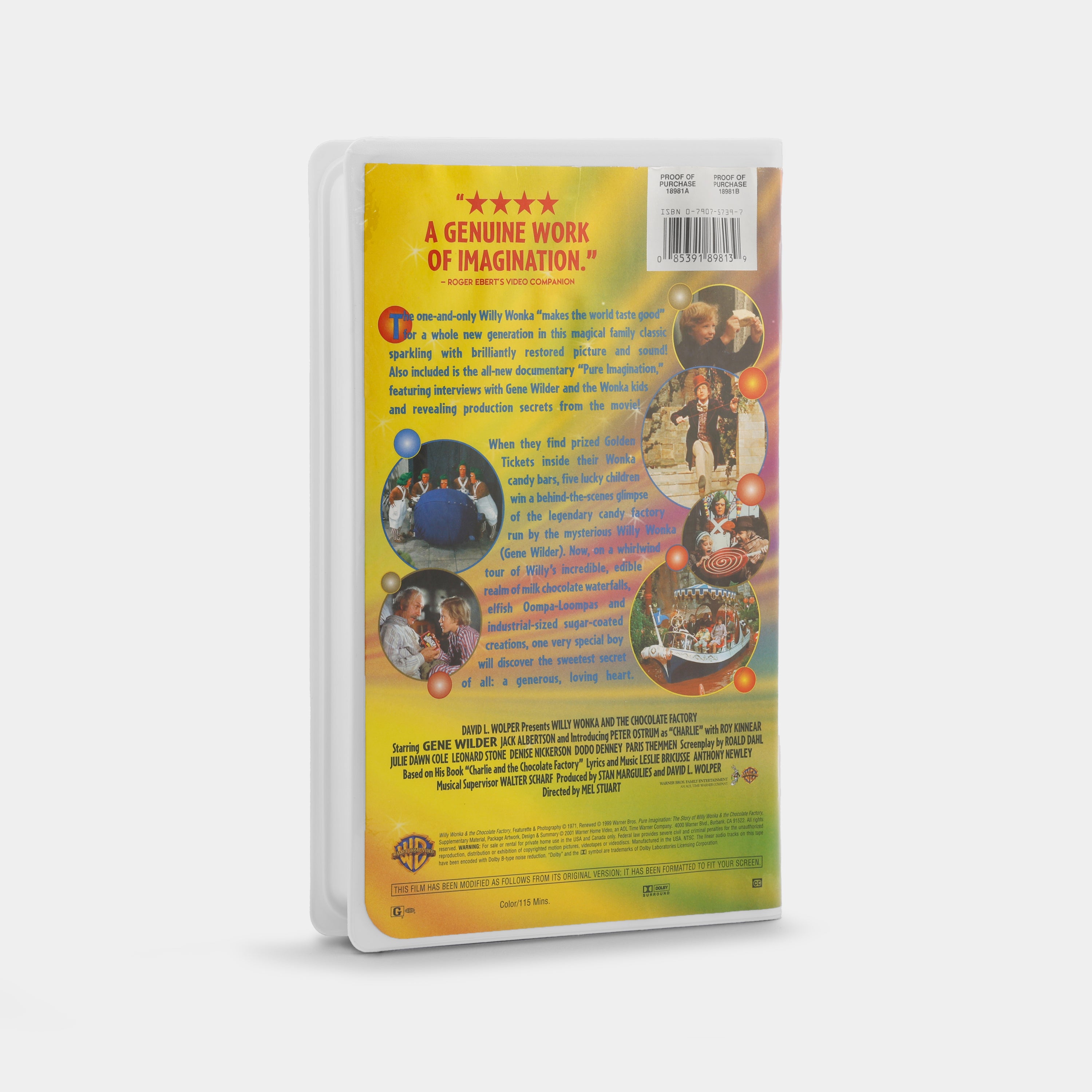 Willy Wonka & the Chocolate Factory VHS Tape