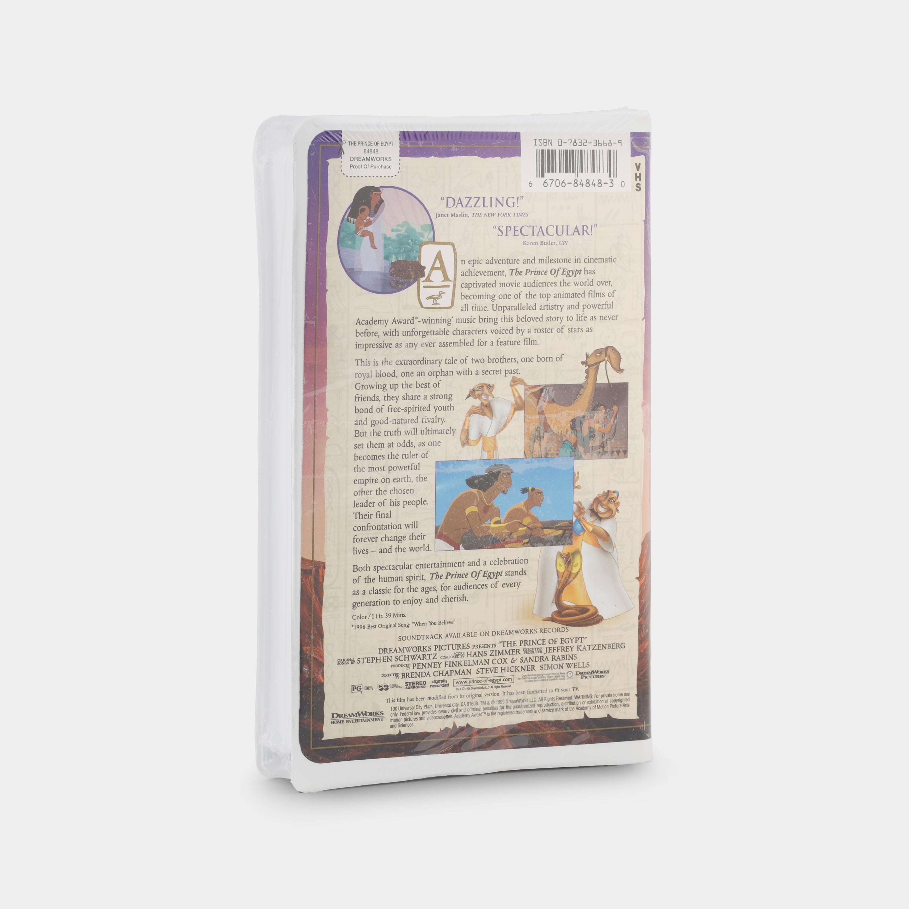 The Prince of Egypt (Sealed) VHS Tape