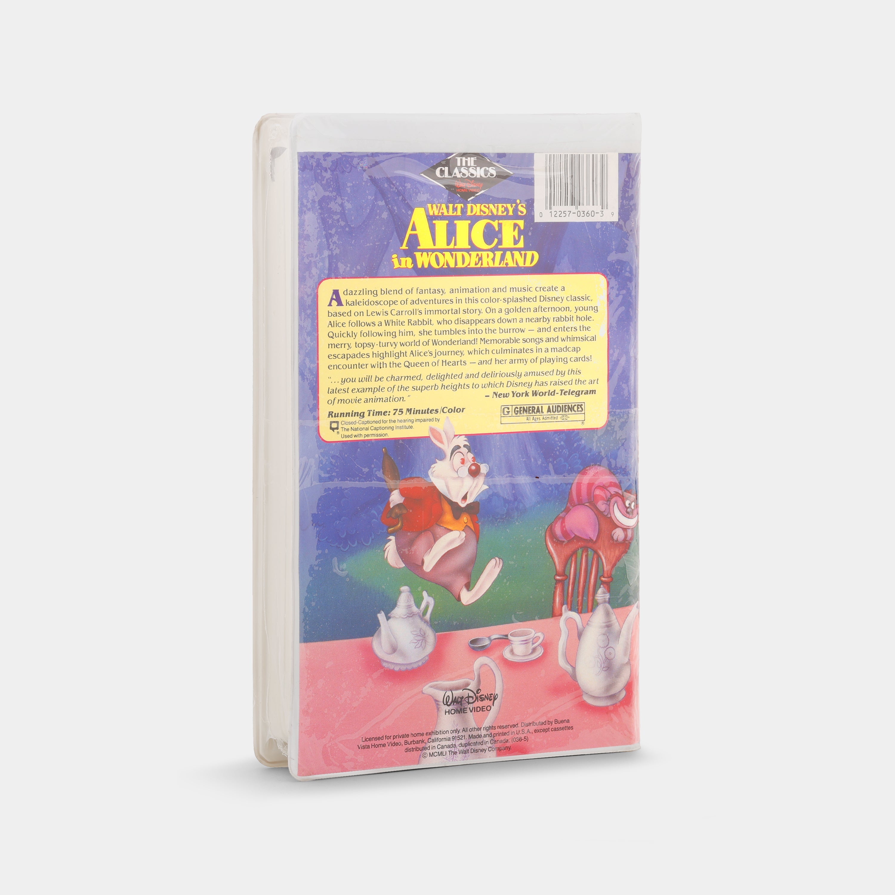 Alice in Wonderland (Sealed) VHS Tape