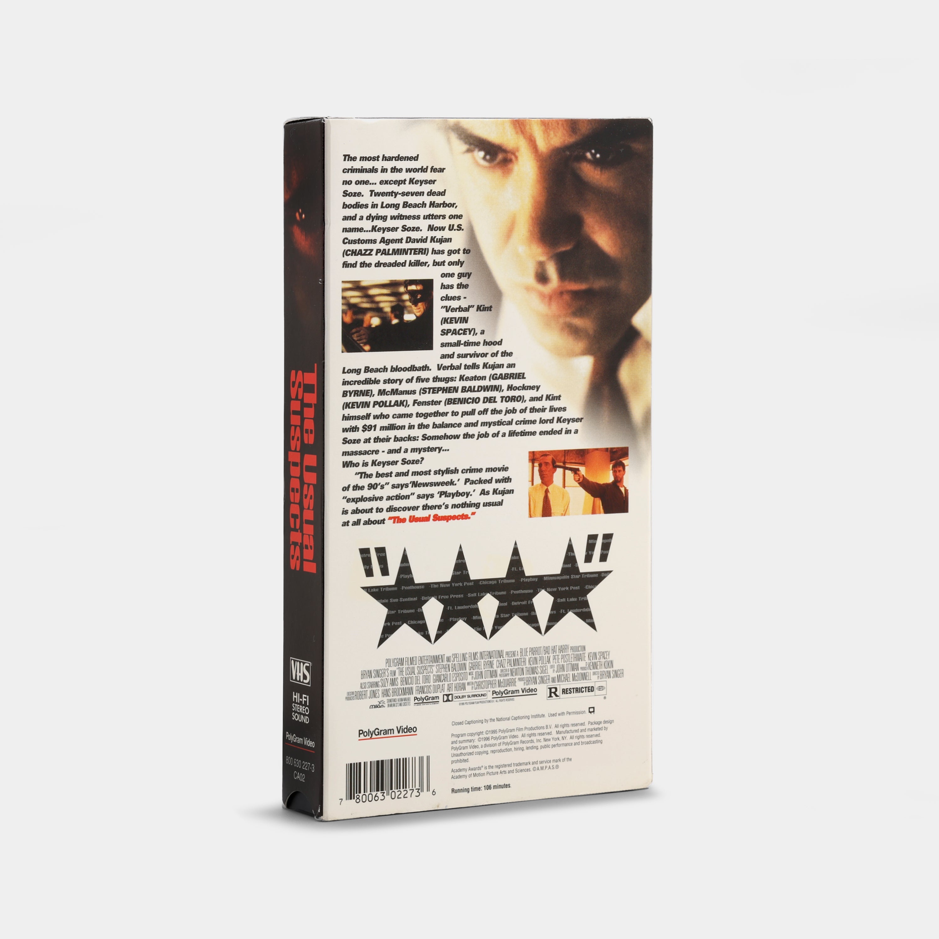 The Usual Suspects VHS Tape