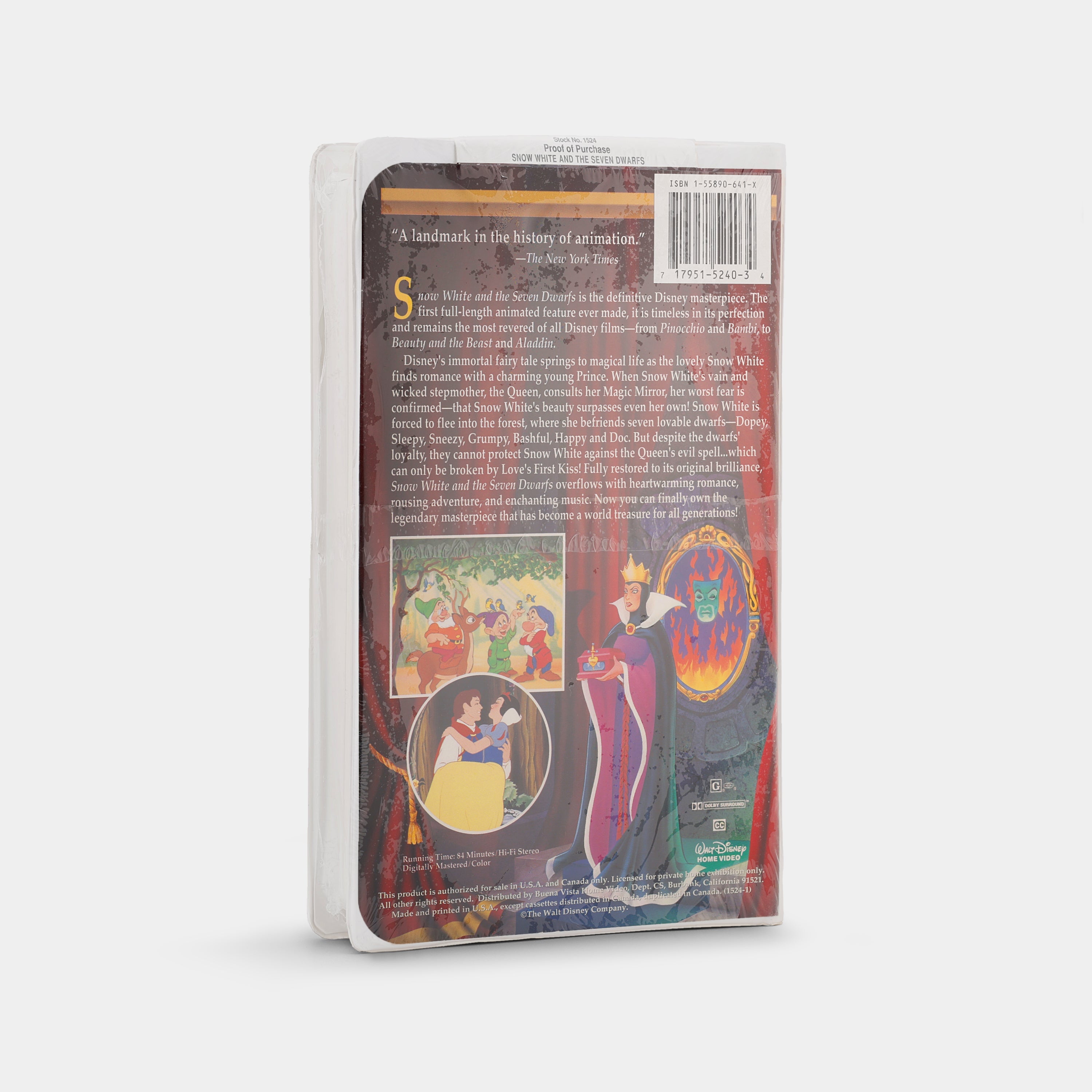 Snow White and the Seven Dwarfs (Sealed) VHS Tape