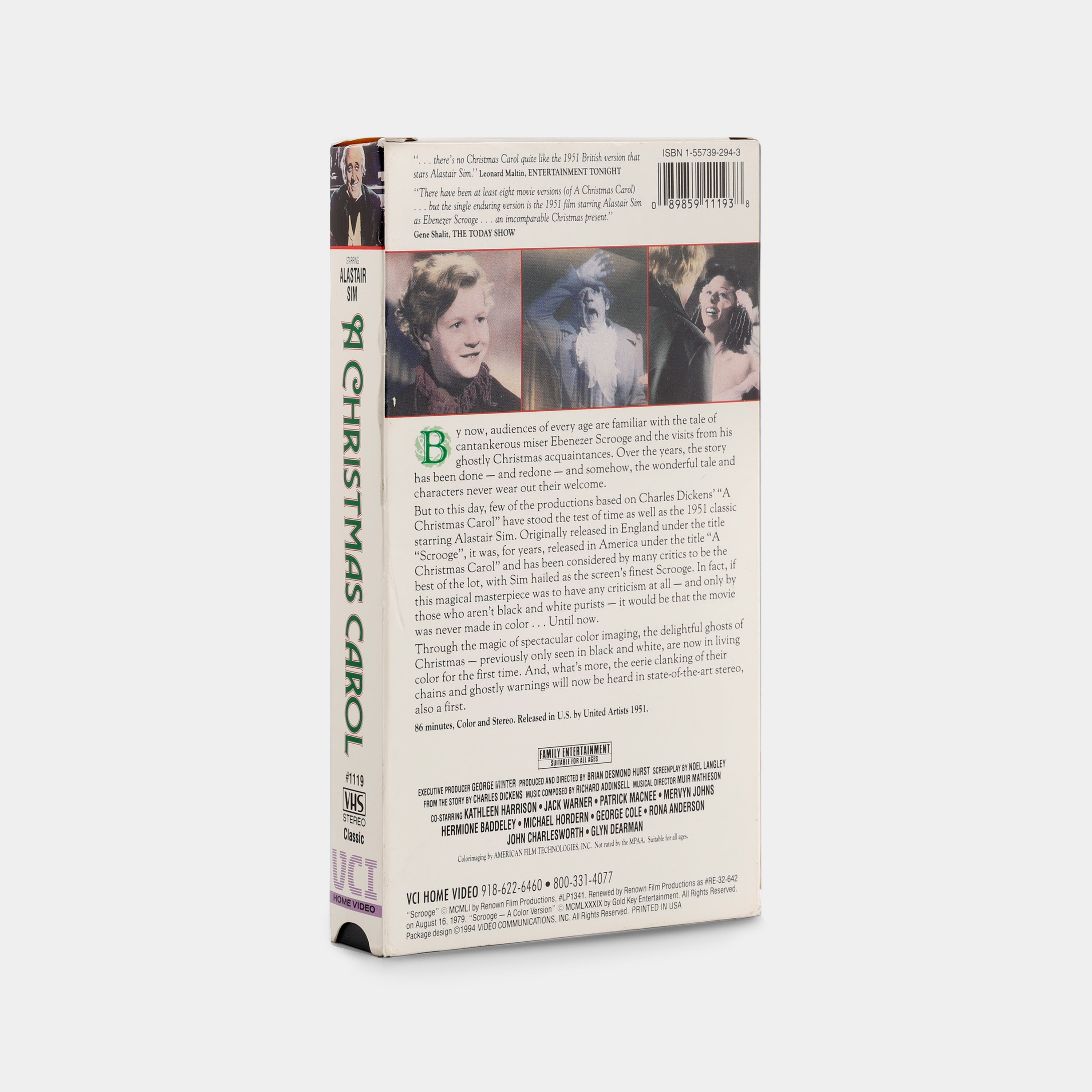 A Christmas Carol VHS Tape