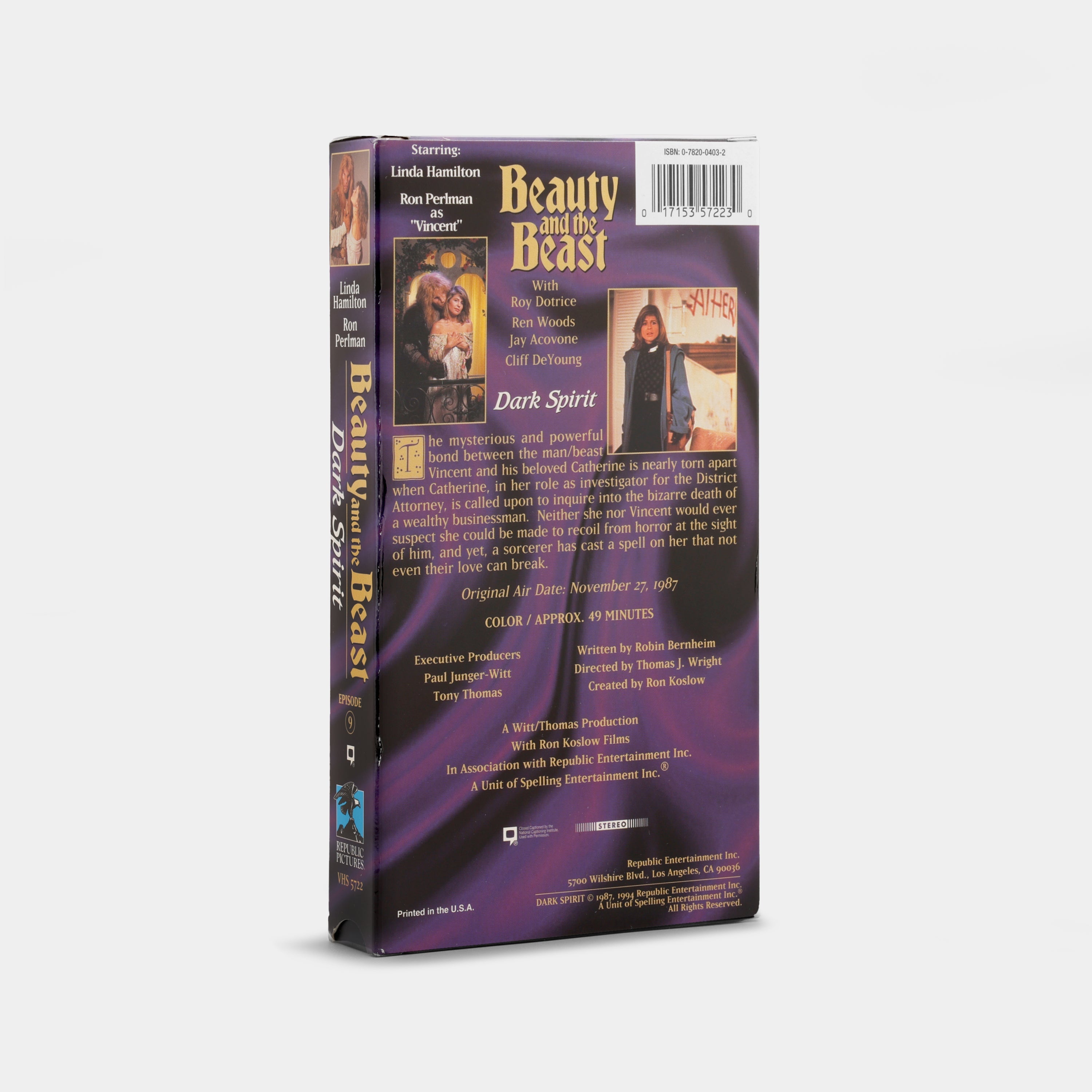 Beauty and the Beast: “Dark Spirit” VHS Tape