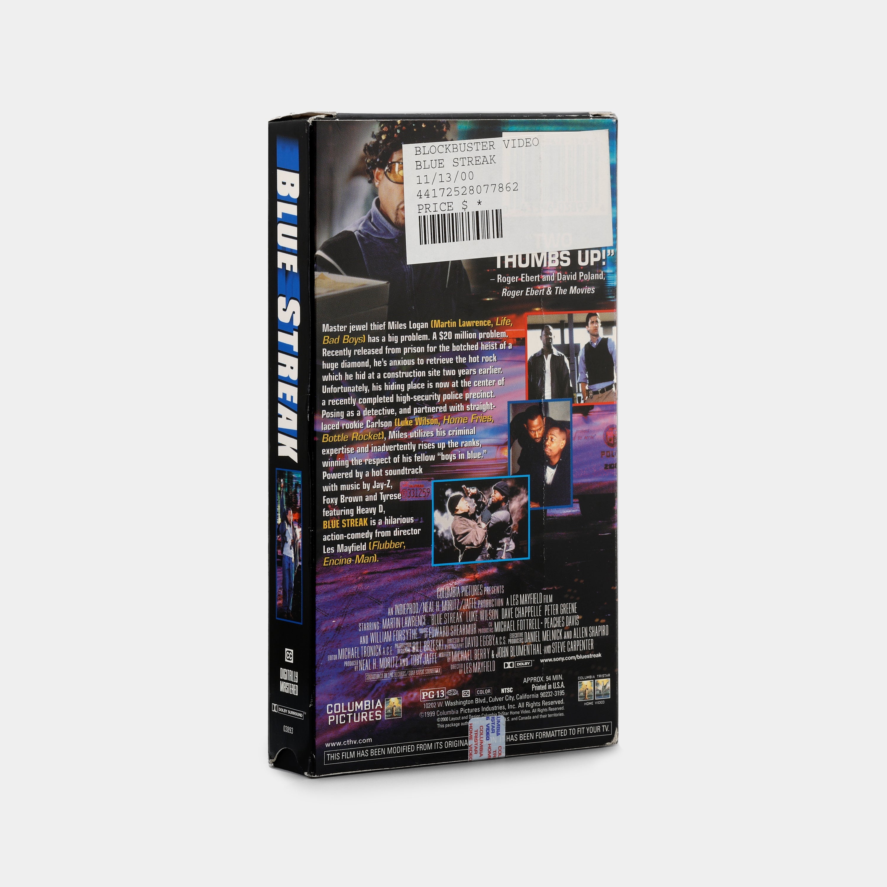 Blue Streak VHS Tape