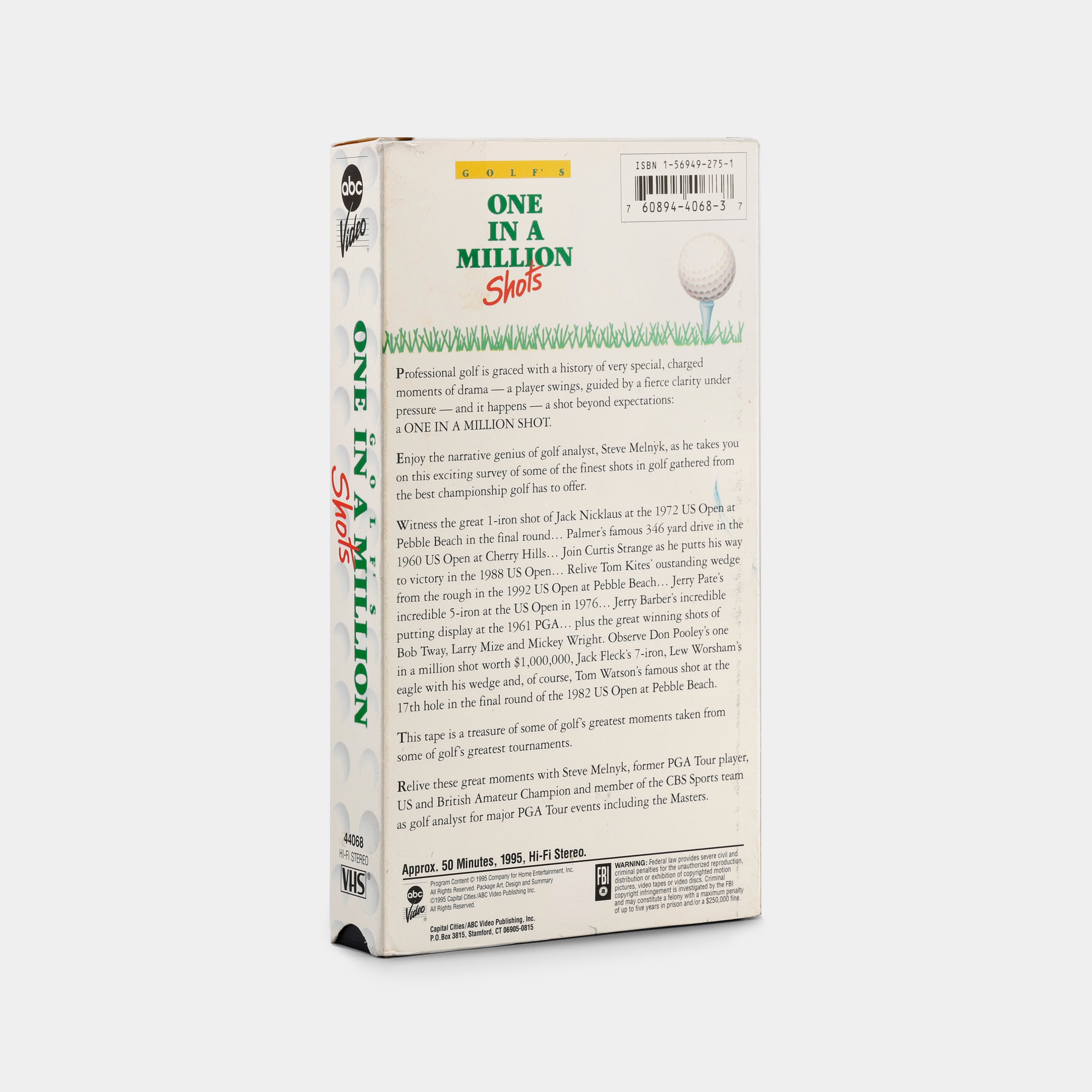 Golf's One in a Million Shots VHS Tape – Retrospekt