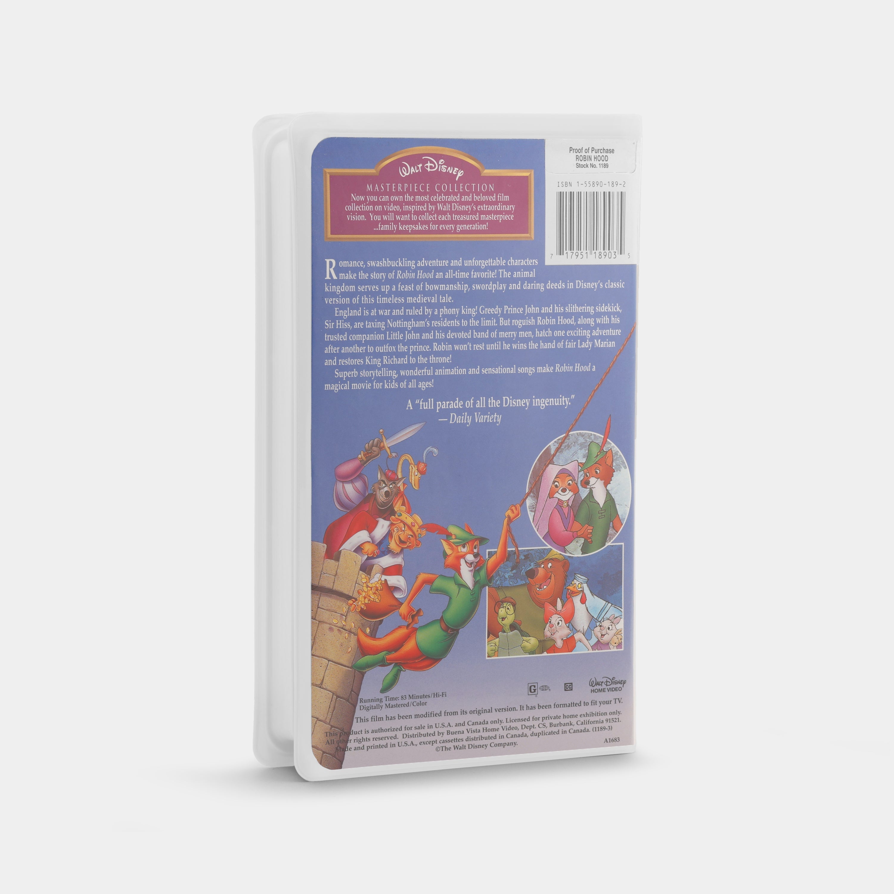 Robin Hood (Masterpiece Collection) VHS Tape