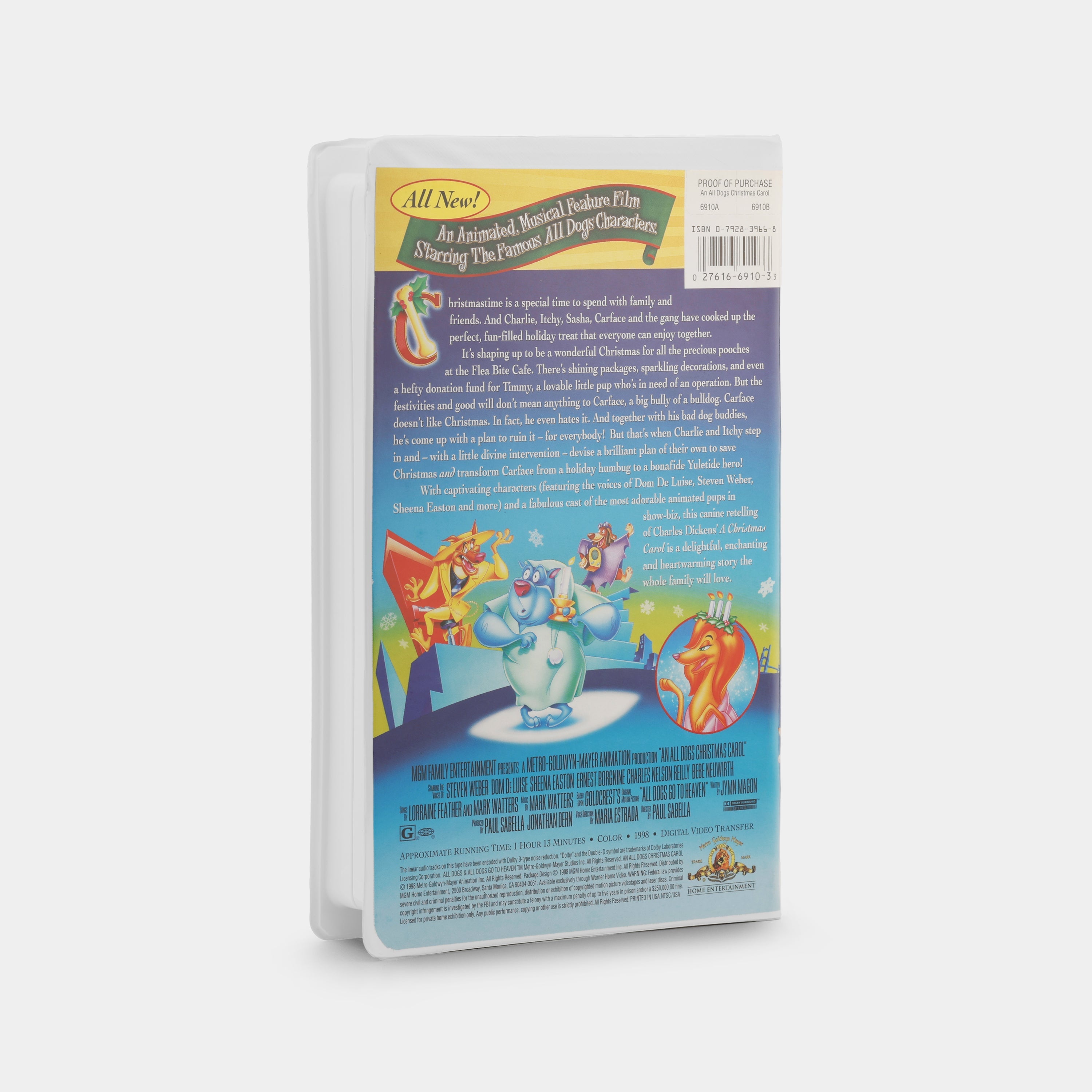 An All Dogs Christmas Carol VHS Tape