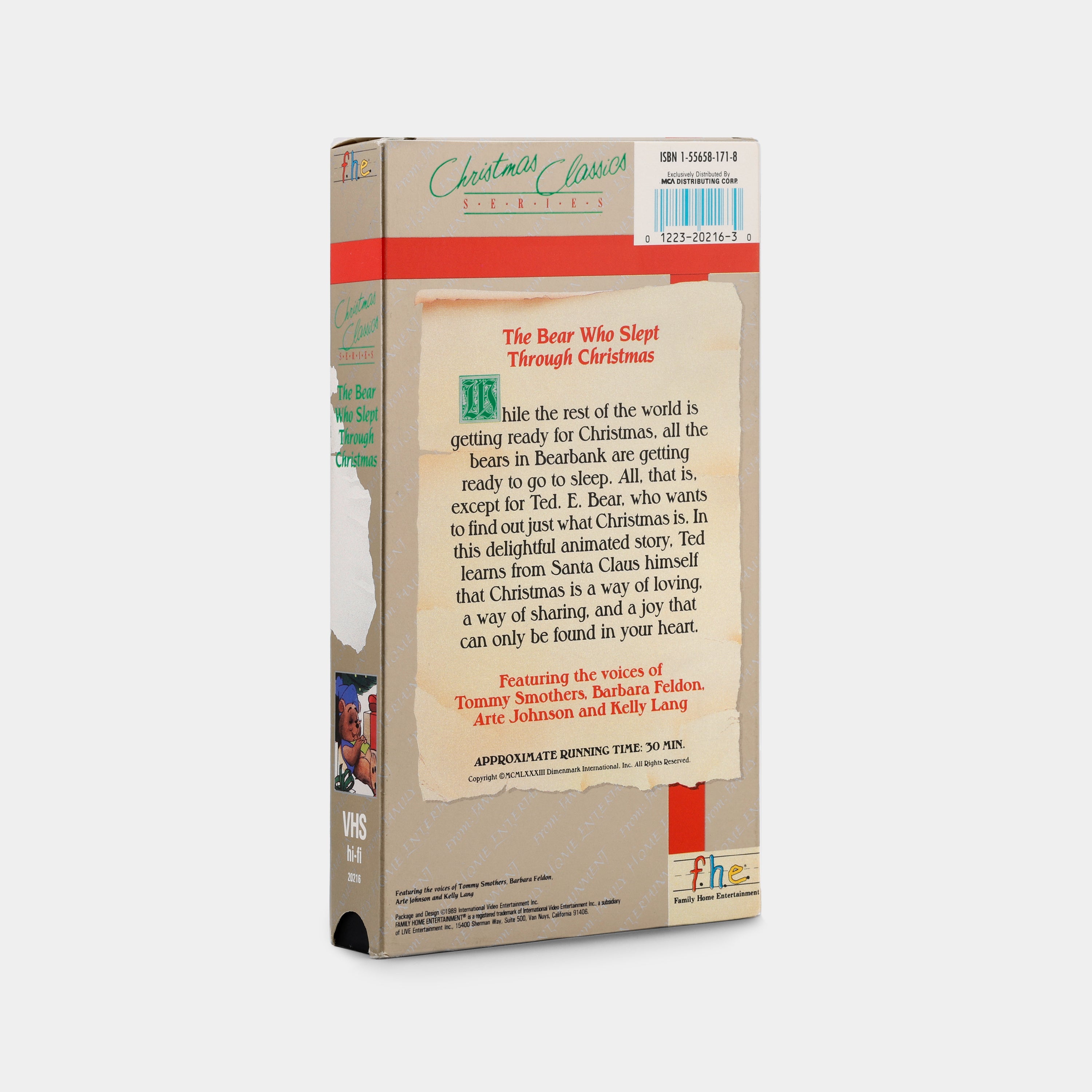 The Bear Who Slept Through Christmas VHS Tape