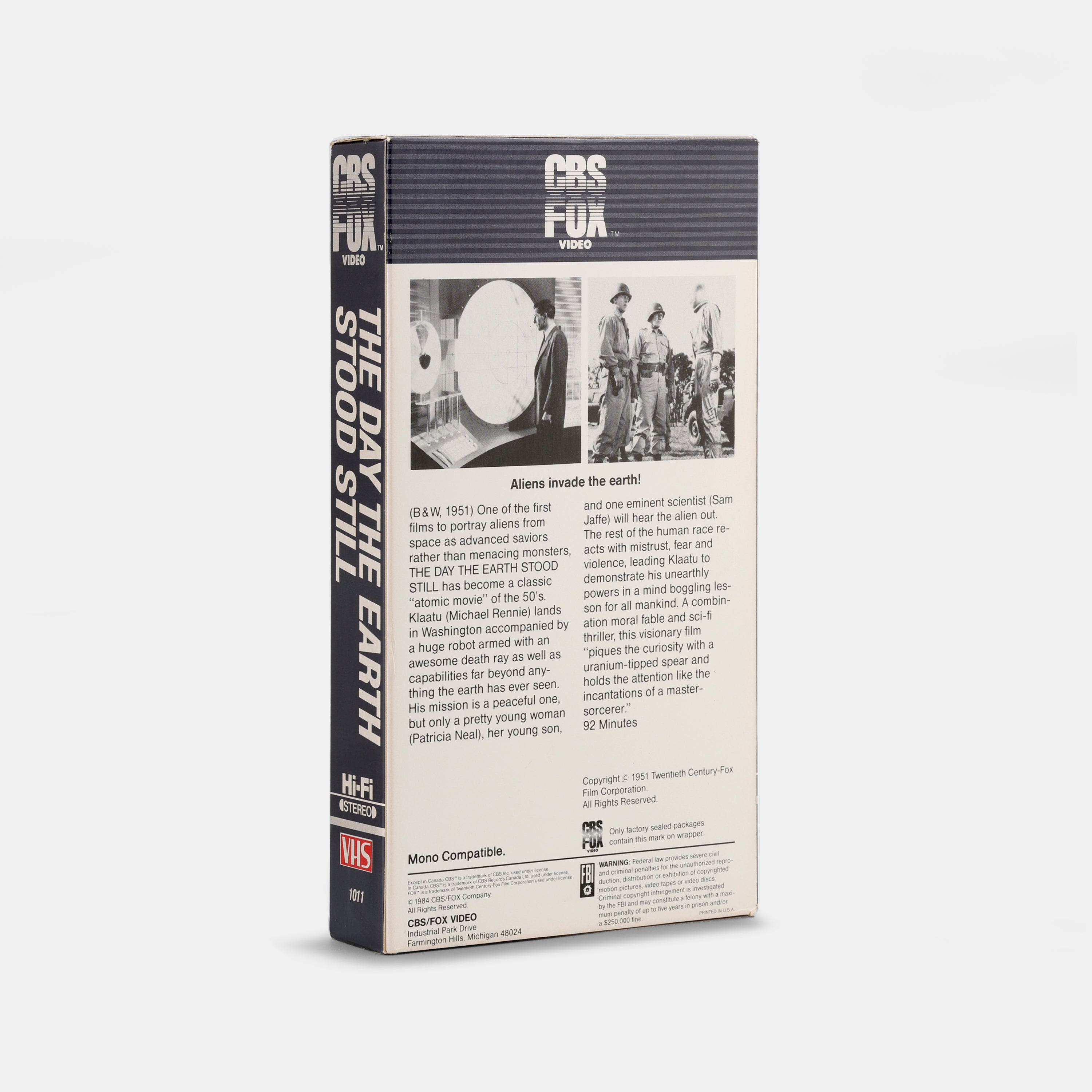 The Day the Earth Stood Still VHS Tape