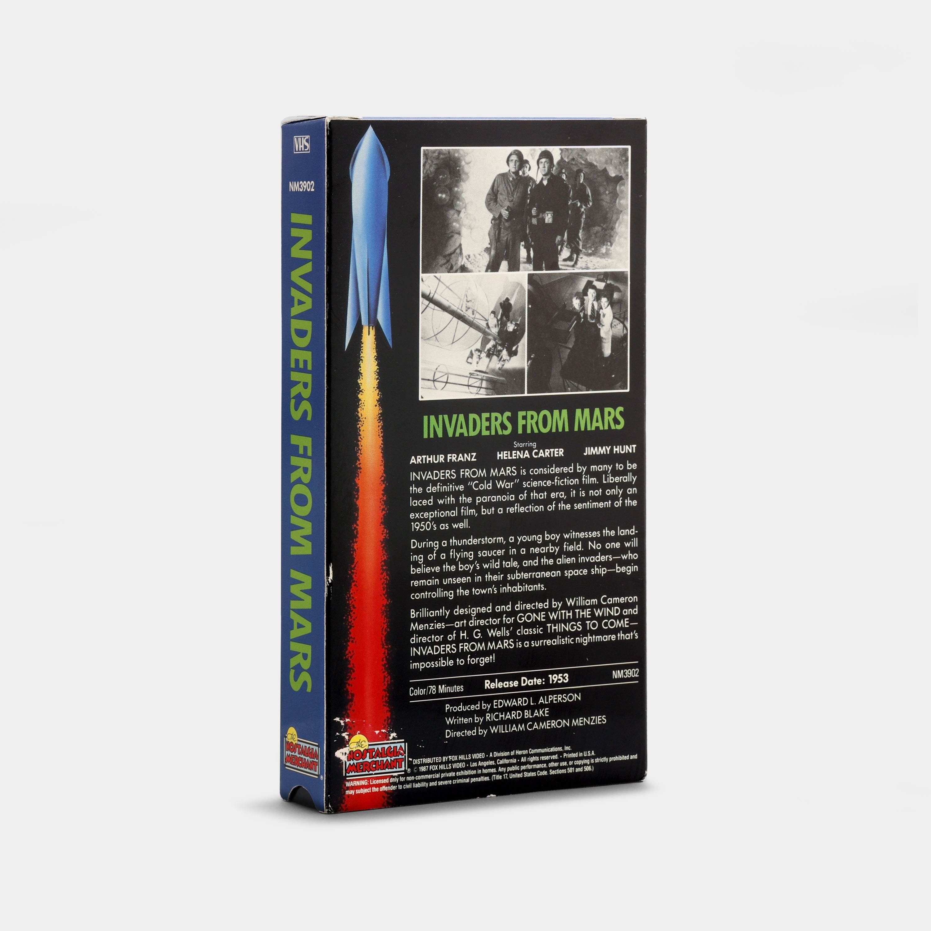 Invaders from Mars VHS Tape