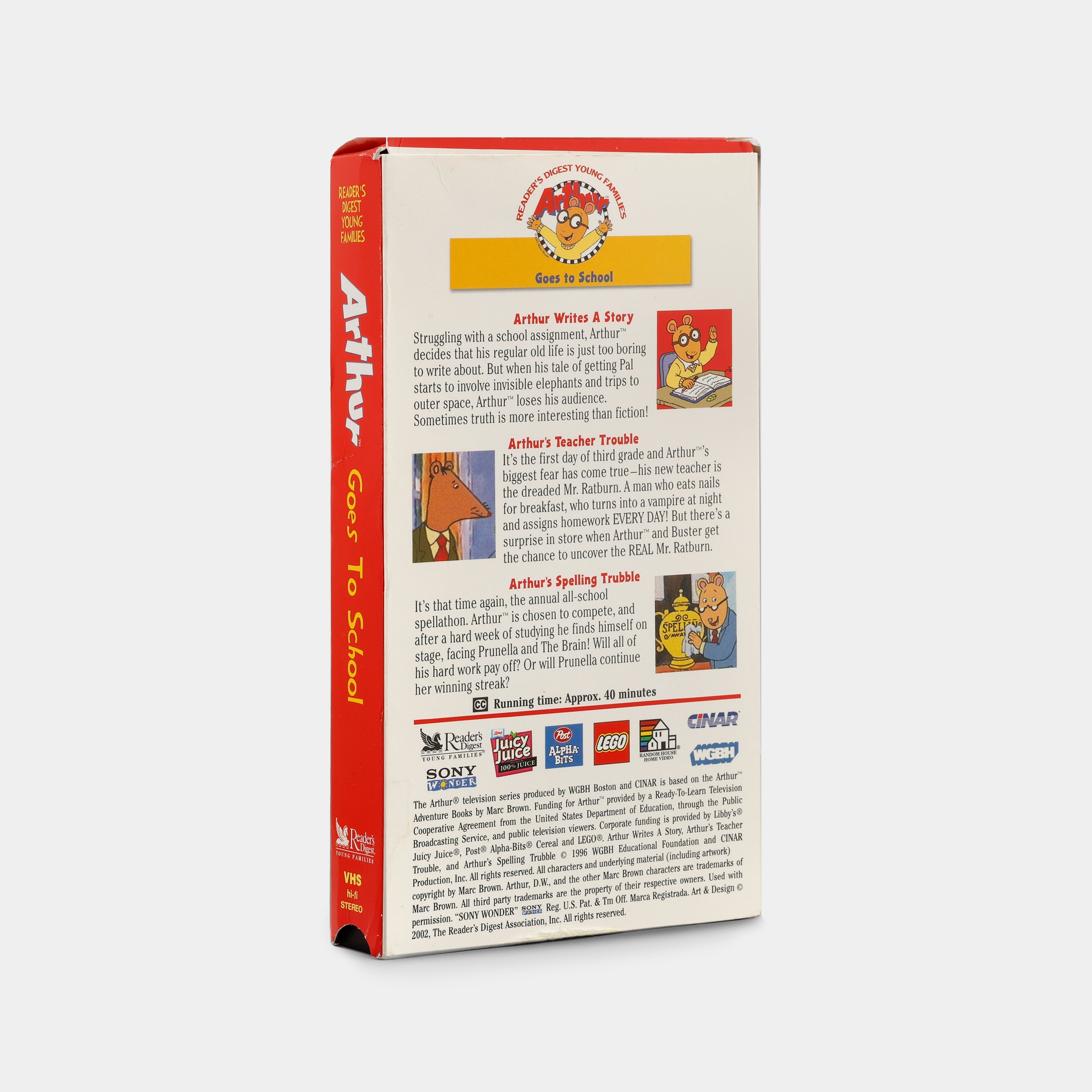 Arthur: Goes to School VHS Tape