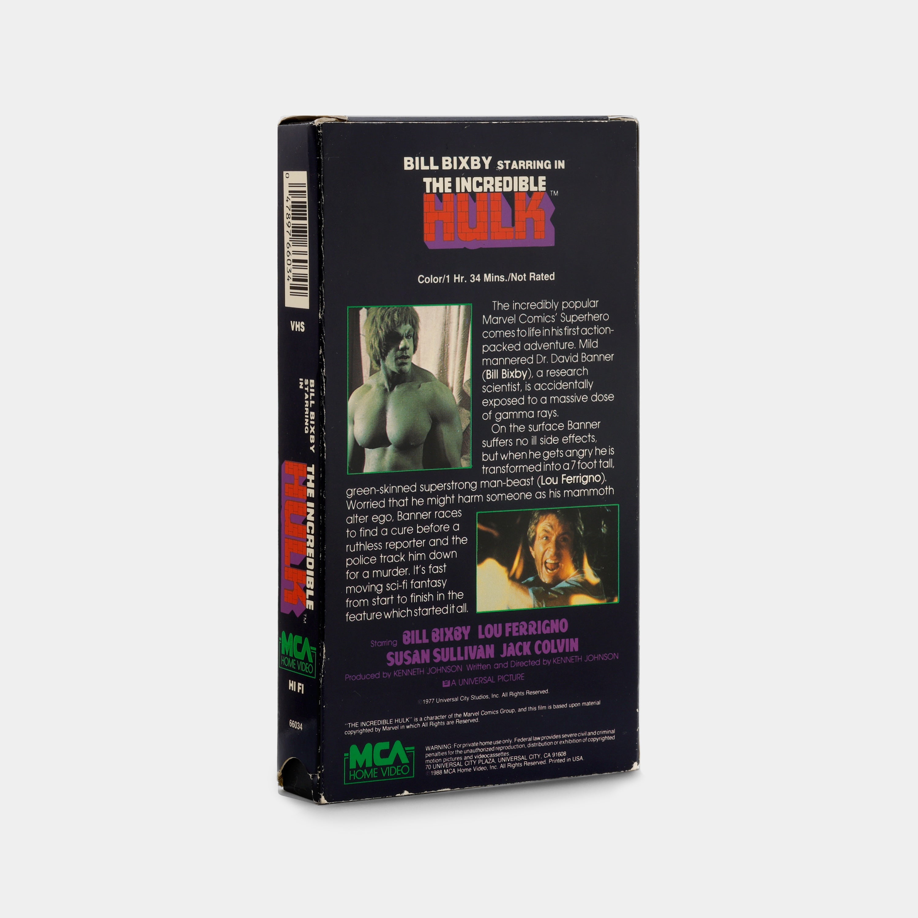 The Incredible Hulk VHS Tape