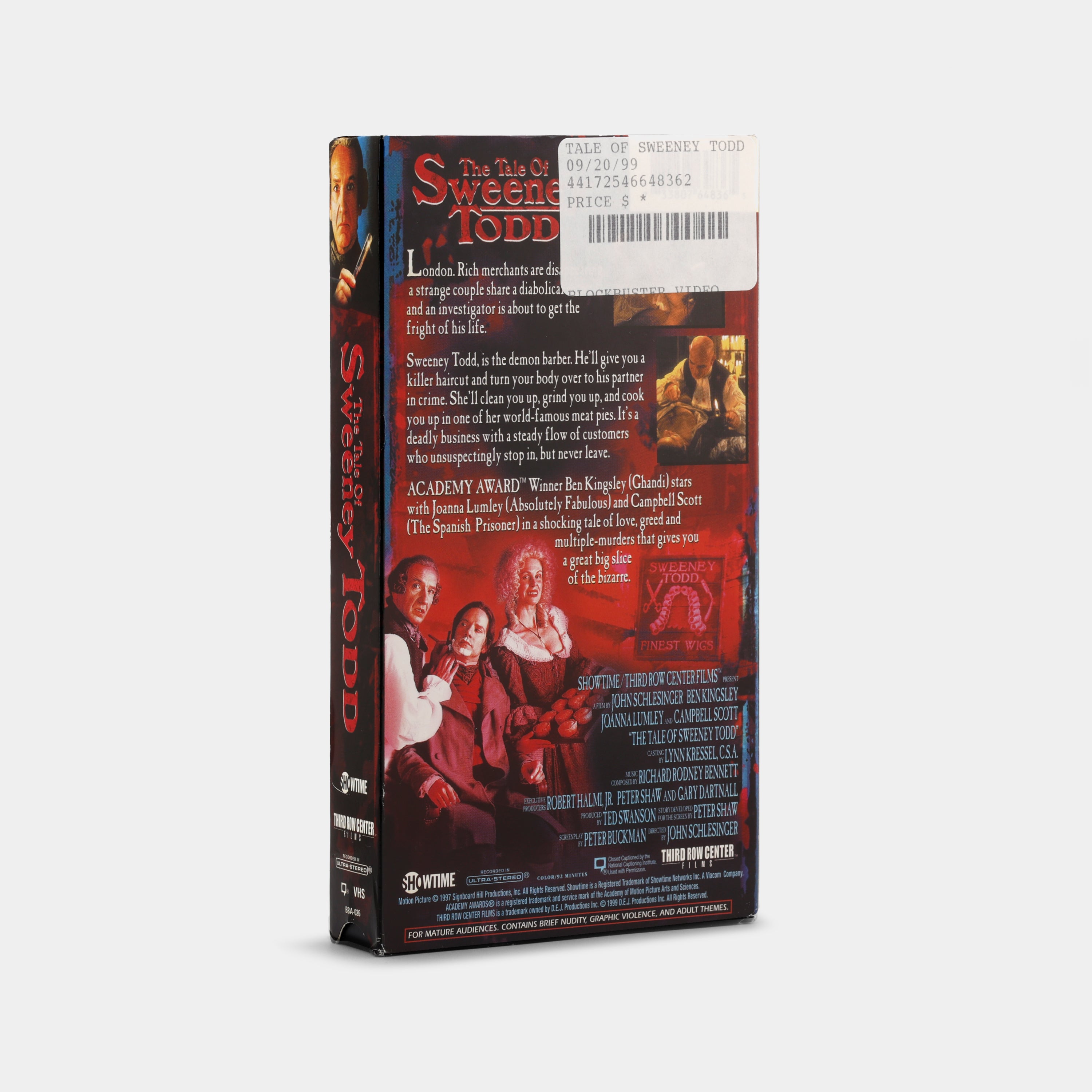 The Tale of Sweeney Todd VHS Tape