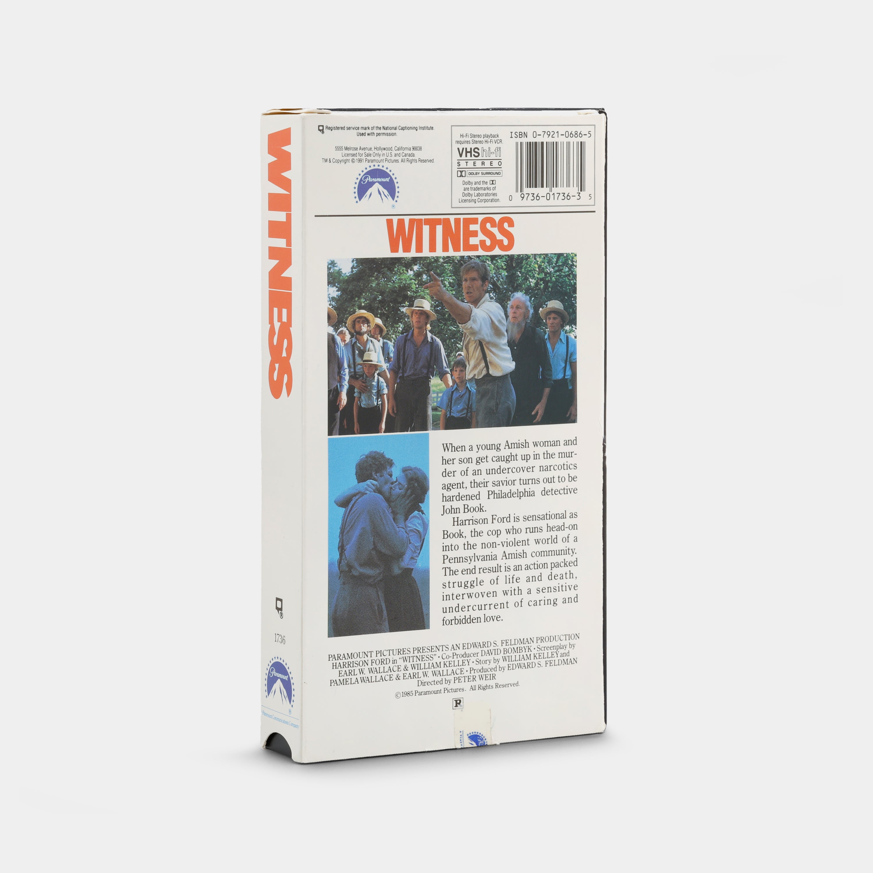 Witness VHS Tape