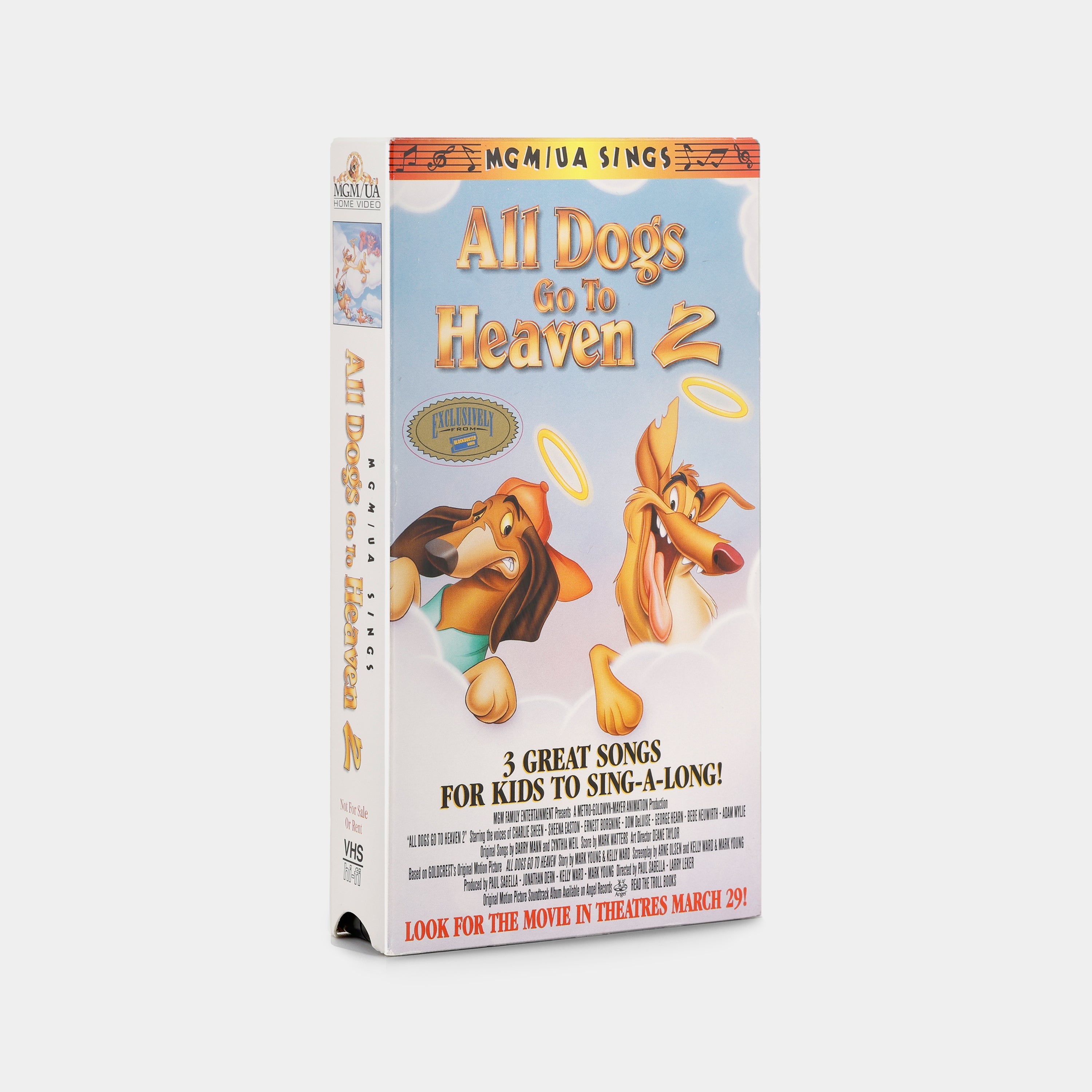 MGM / UA Sings All Dogs Go to Heaven 2 VHS Tape