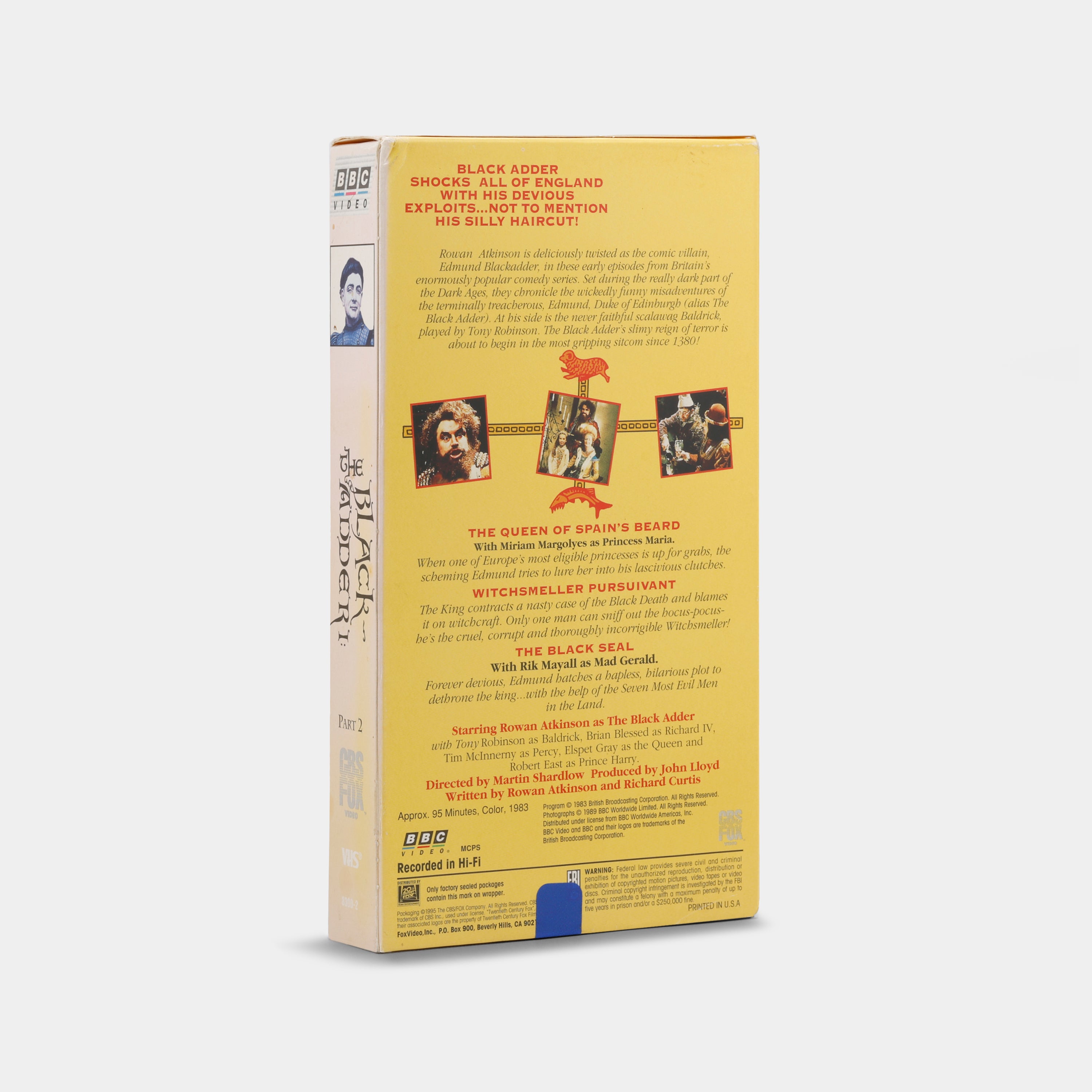 The Black Adder I: Part Two VHS Tape