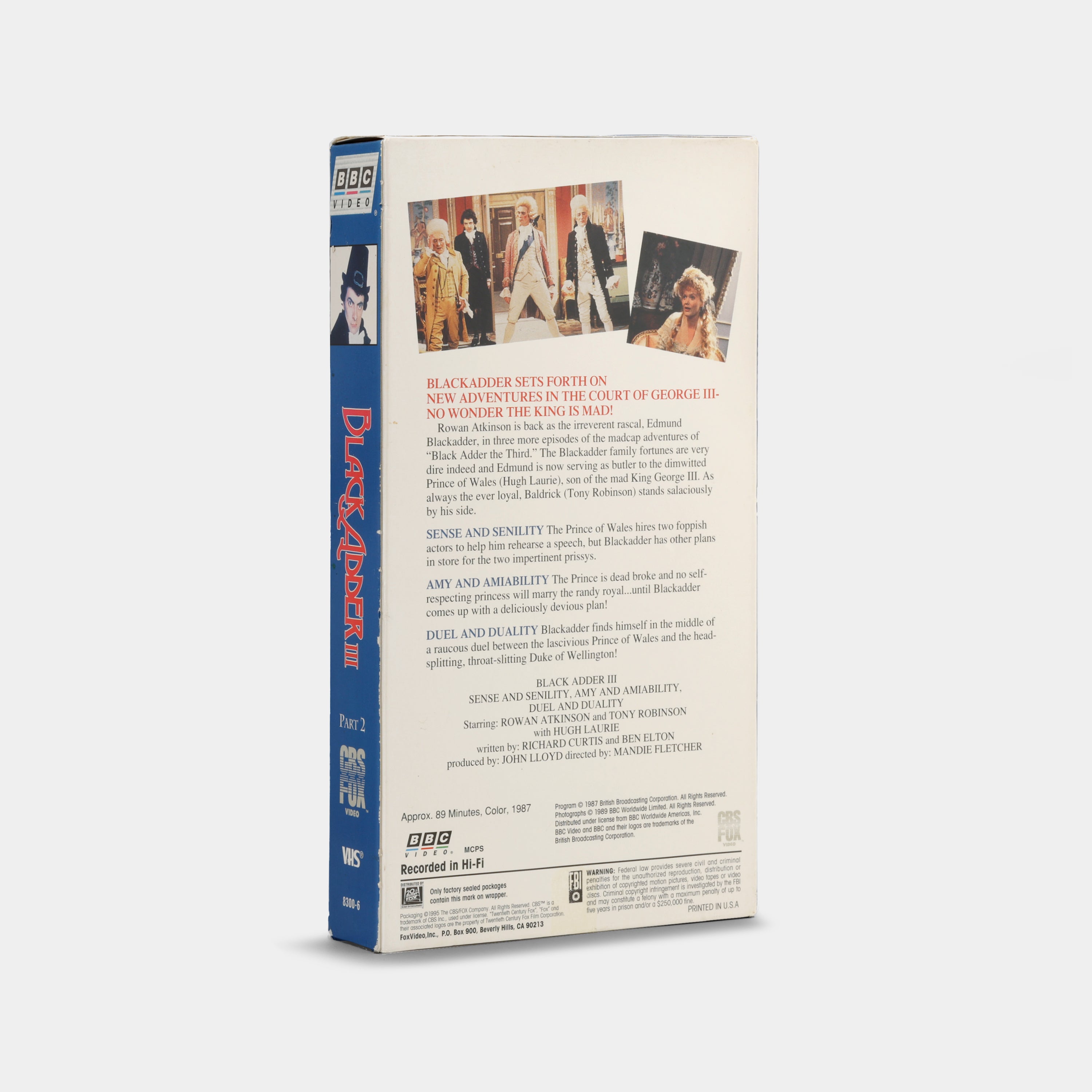The Black Adder III: Part 2 VHS Tape