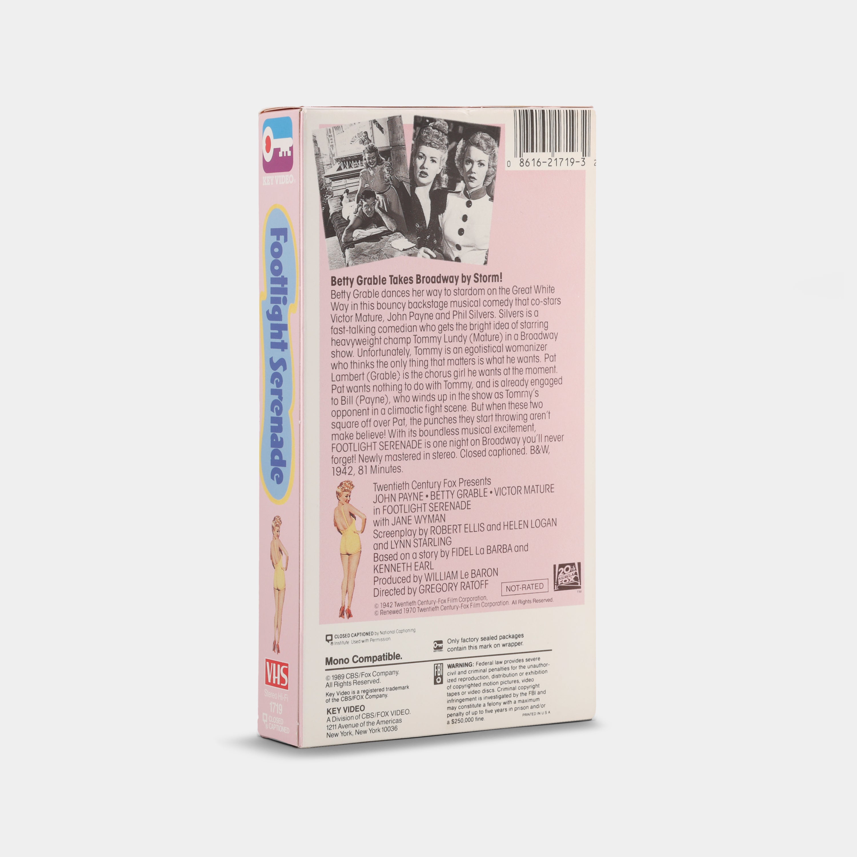 Footlight Serenade VHS Tape