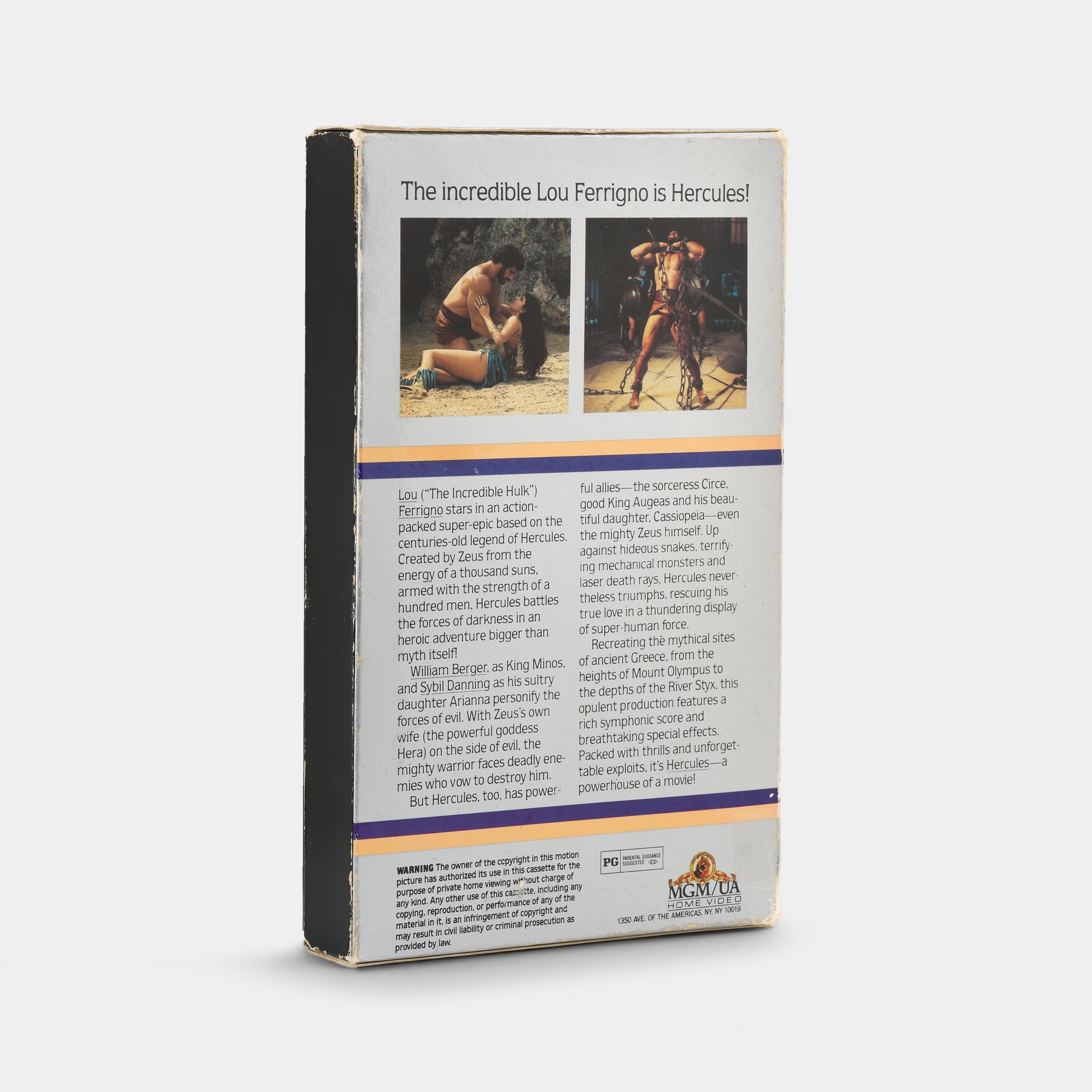 The Incredible Lou Ferrigno Is Hercules VHS Tape