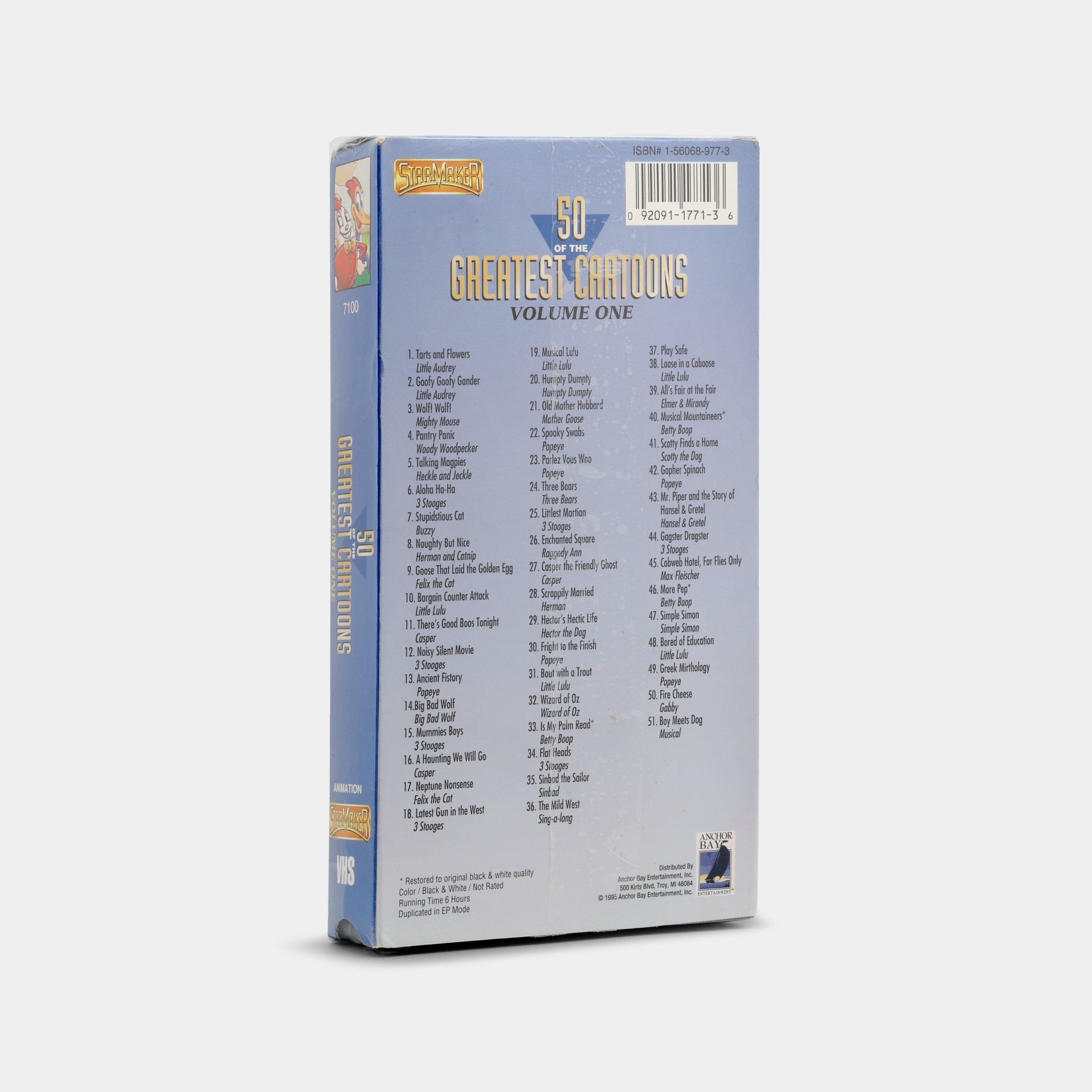50 of the Greatest Cartoons: Volume One (Sealed) VHS Tape