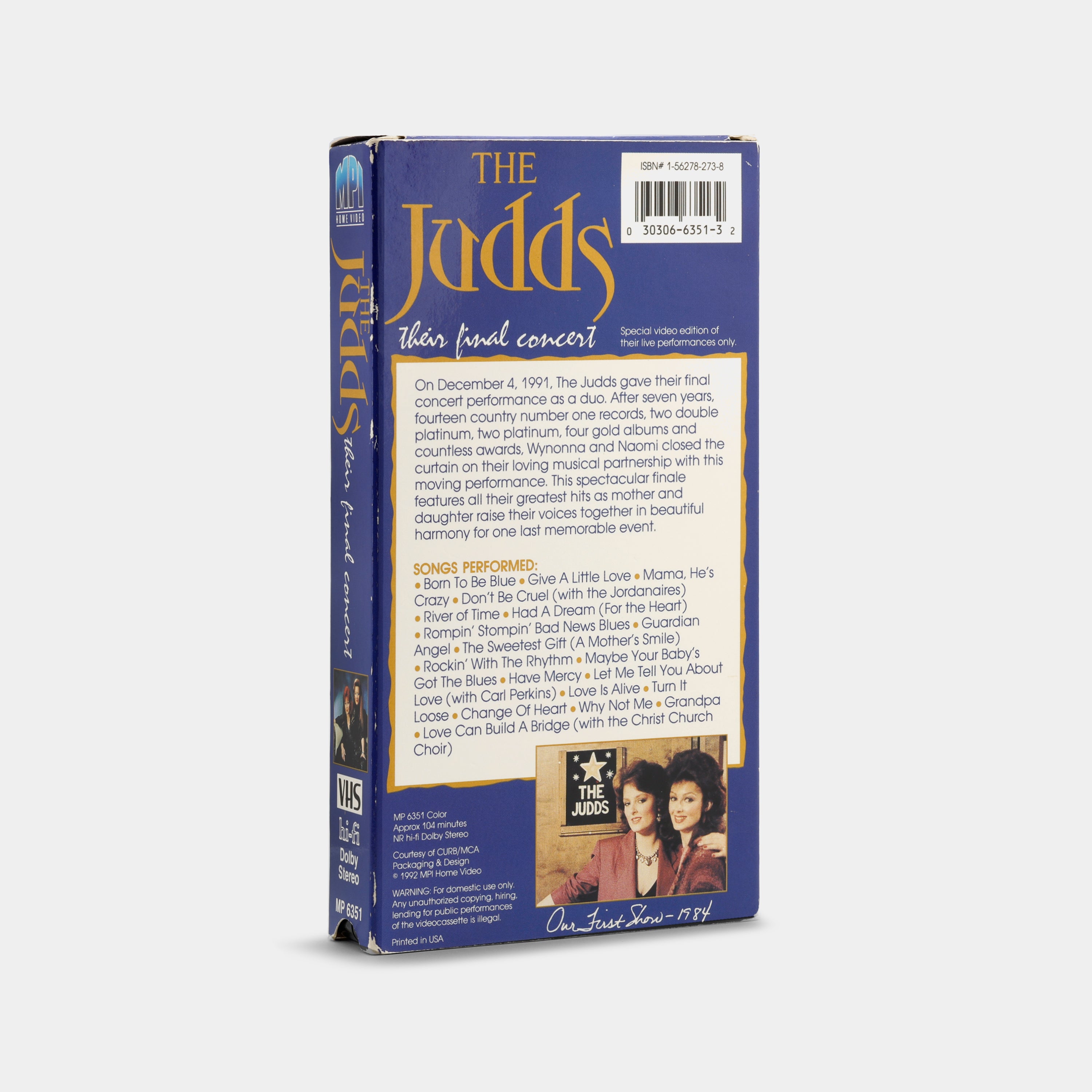 The Judds: Their Final Concert VHS Tape