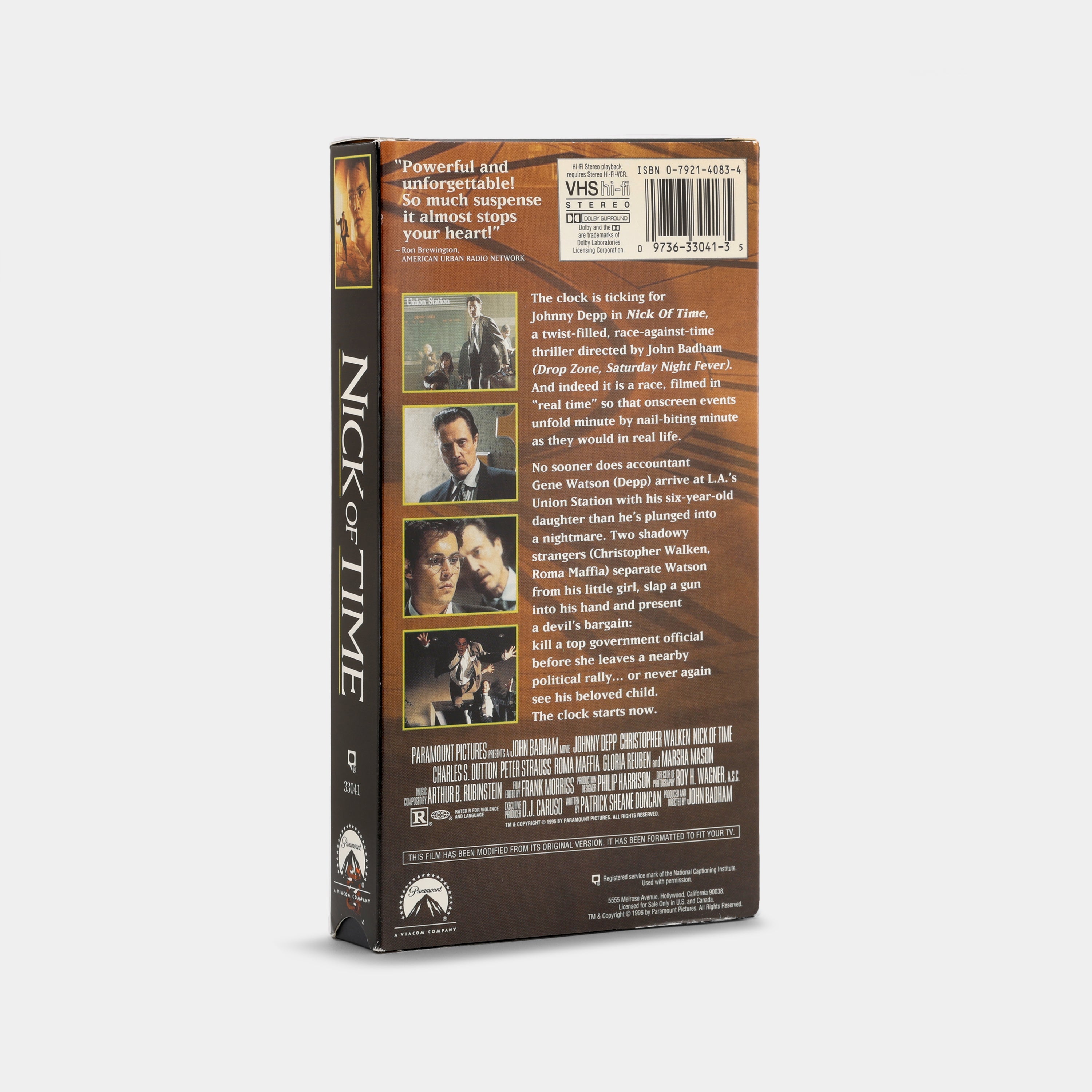 Nick of Time VHS Tape