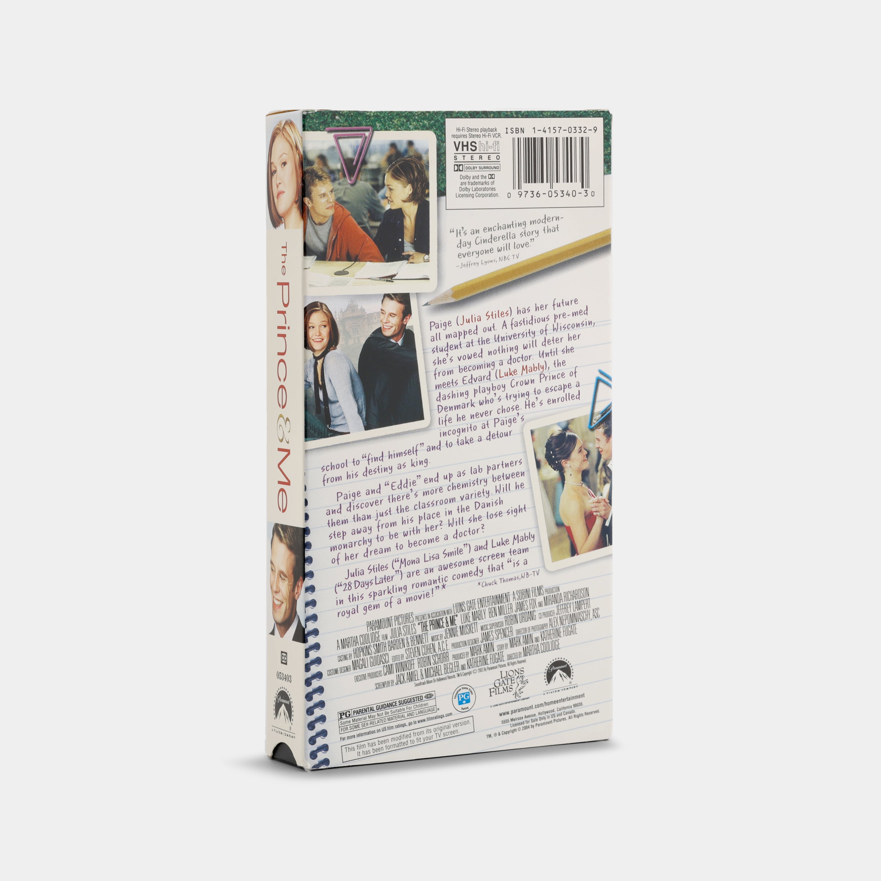 The Prince & Me VHS Tape