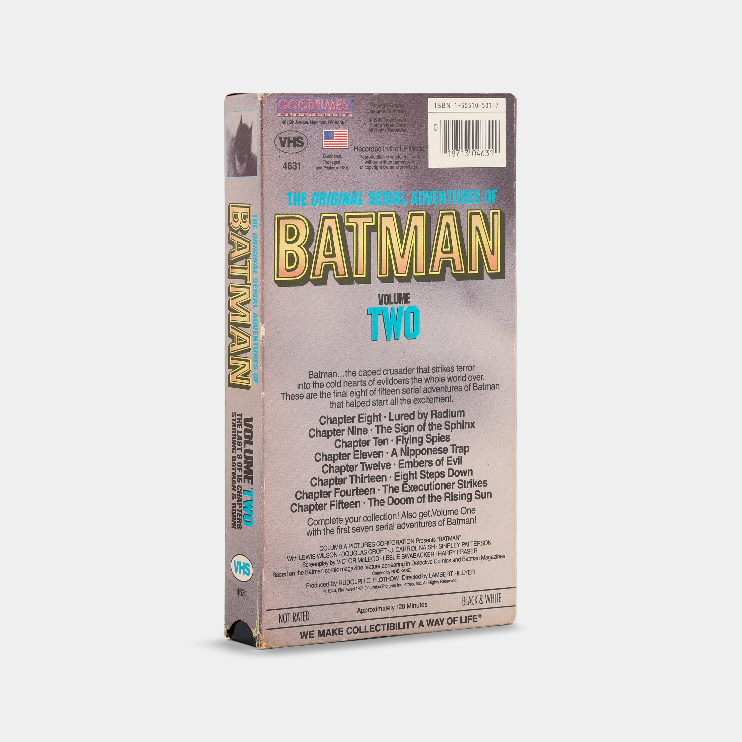 Batman: The Original Serial Adventures Volume Two VHS Tape