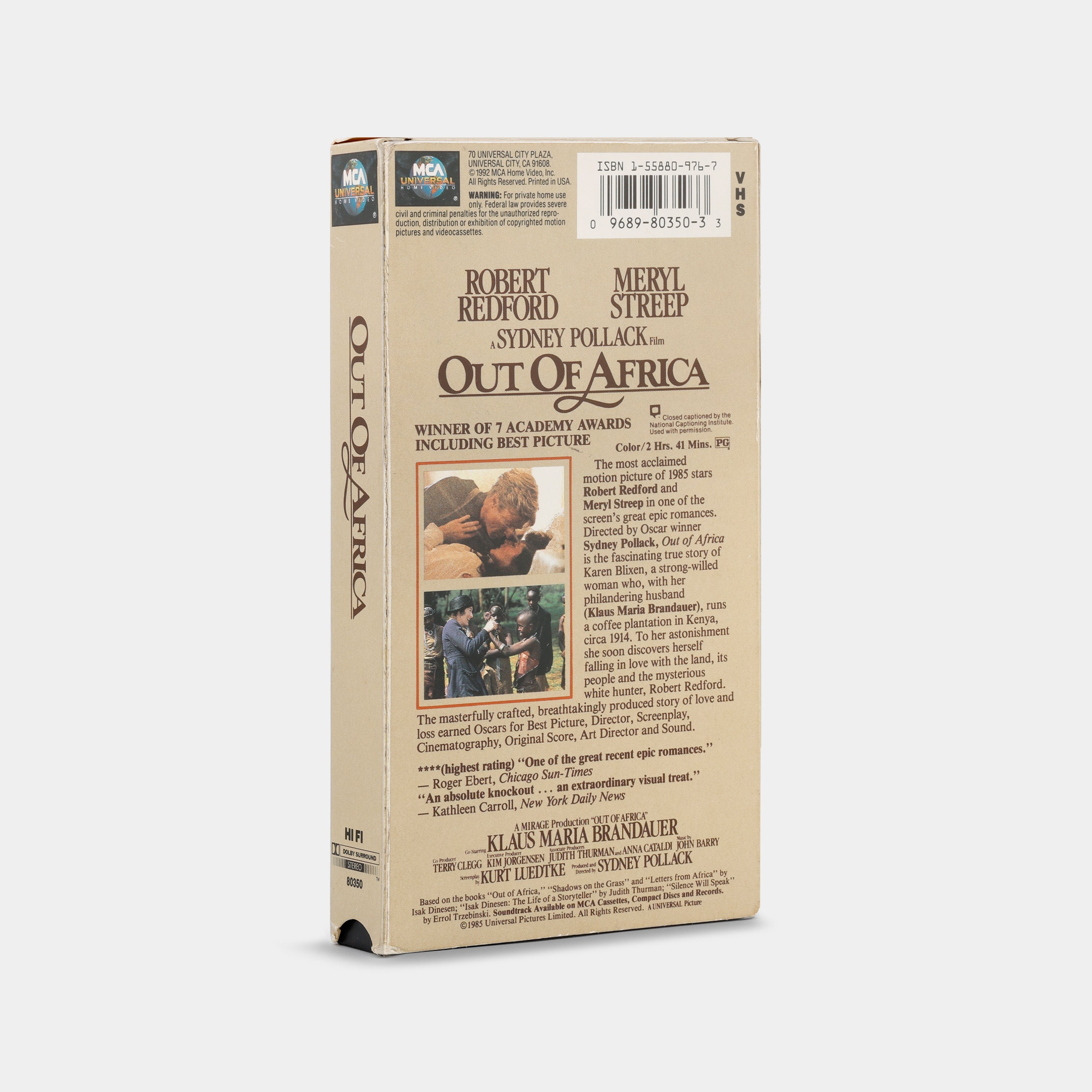 Out of Africa VHS Tape – Retrospekt
