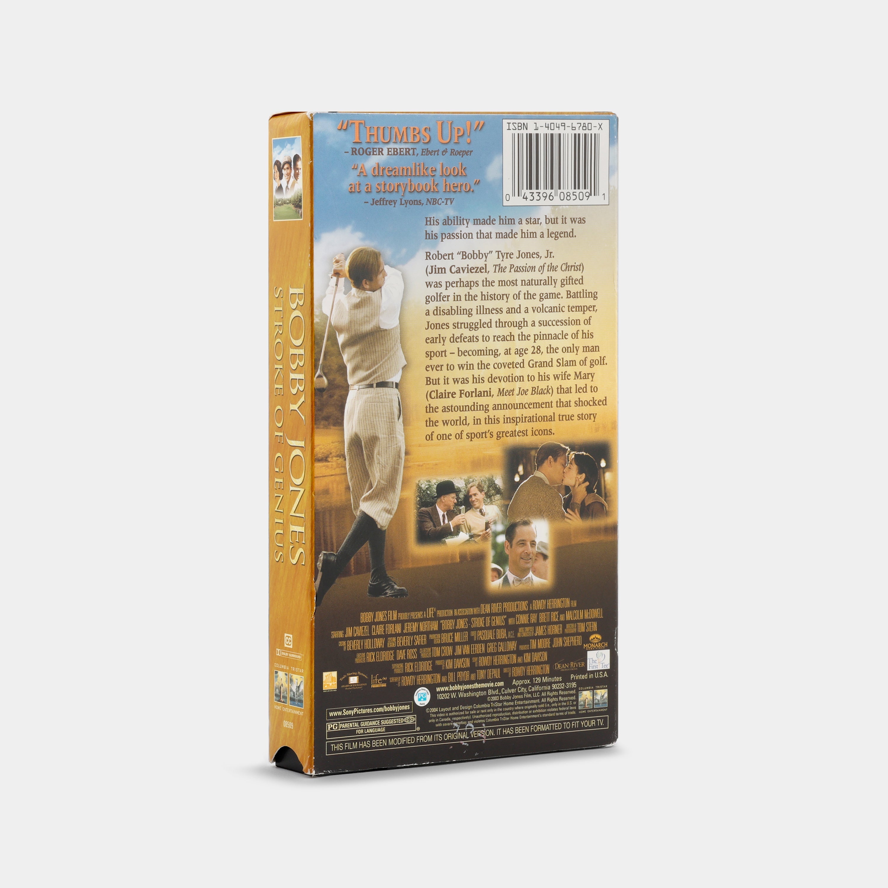 Bobby Jones: Stroke of Genius VHS Tape
