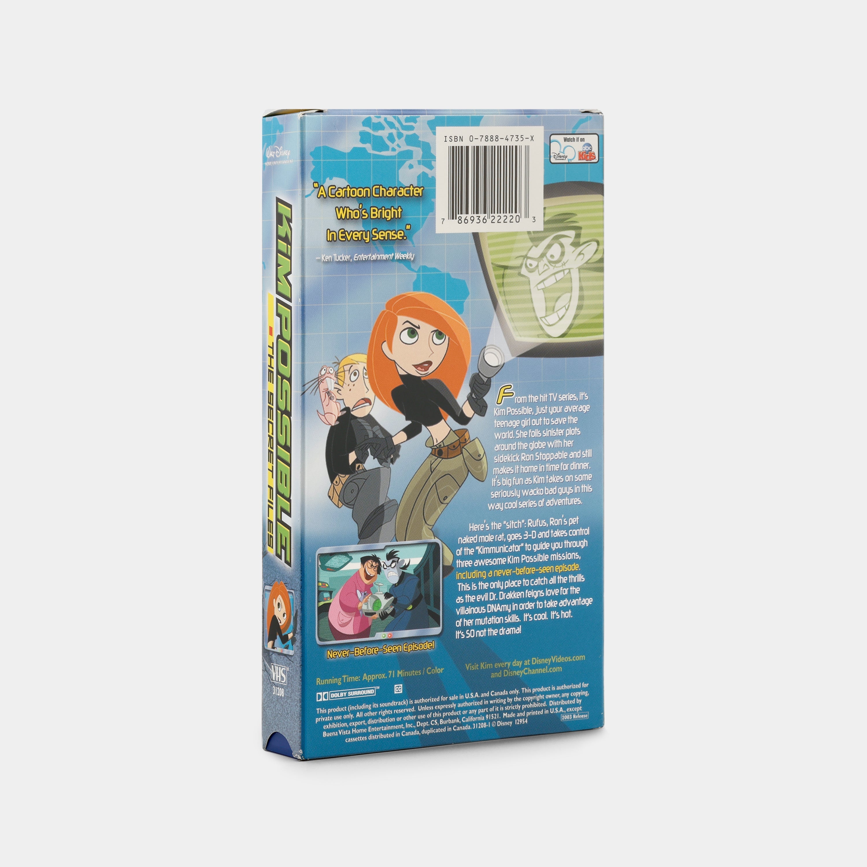Kim Possible: The Secret Files VHS Tape