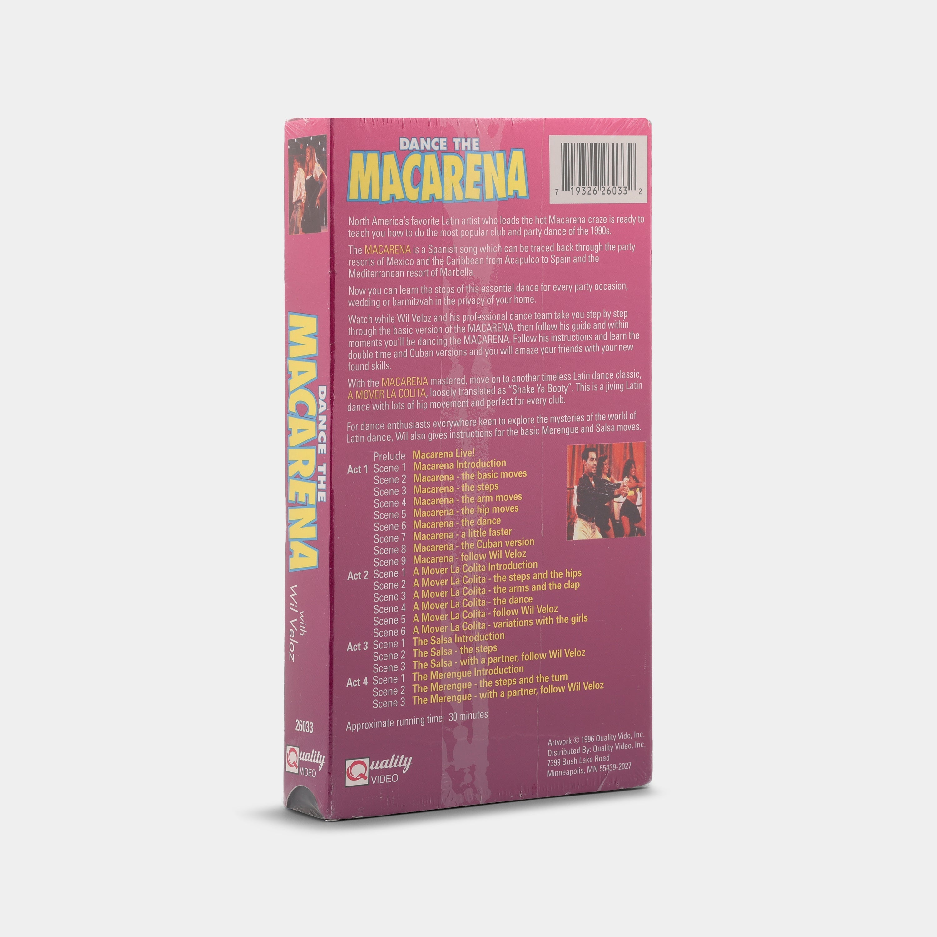 Dance the Macarena with Wil Veloz (Sealed) VHS Tape