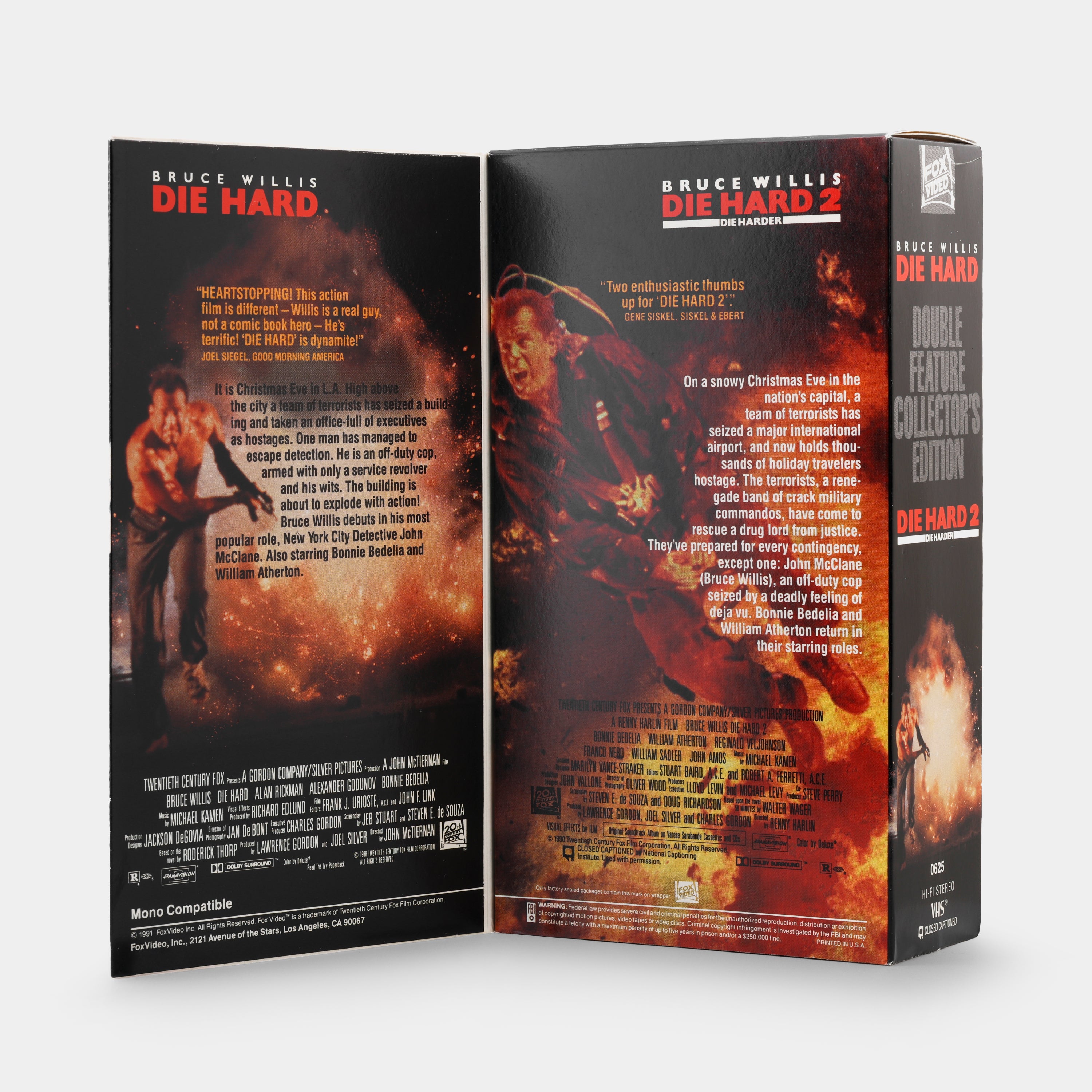 Die Hard / Die Hard 2: Die Harder (Double Feature Collector's Edition) VHS Tape Set