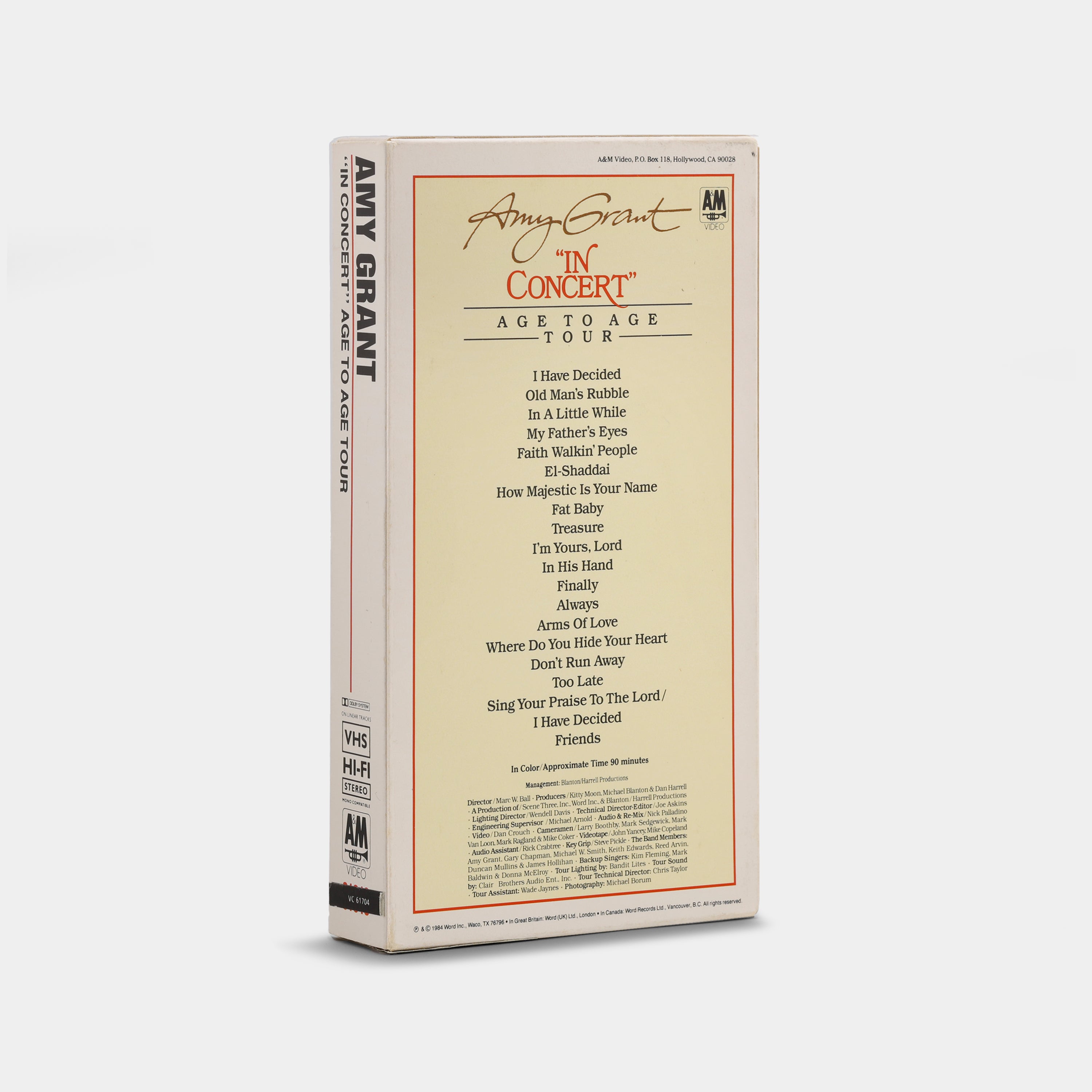 Amy Grant in Concert: Age to Age Tour VHS Tape – Retrospekt