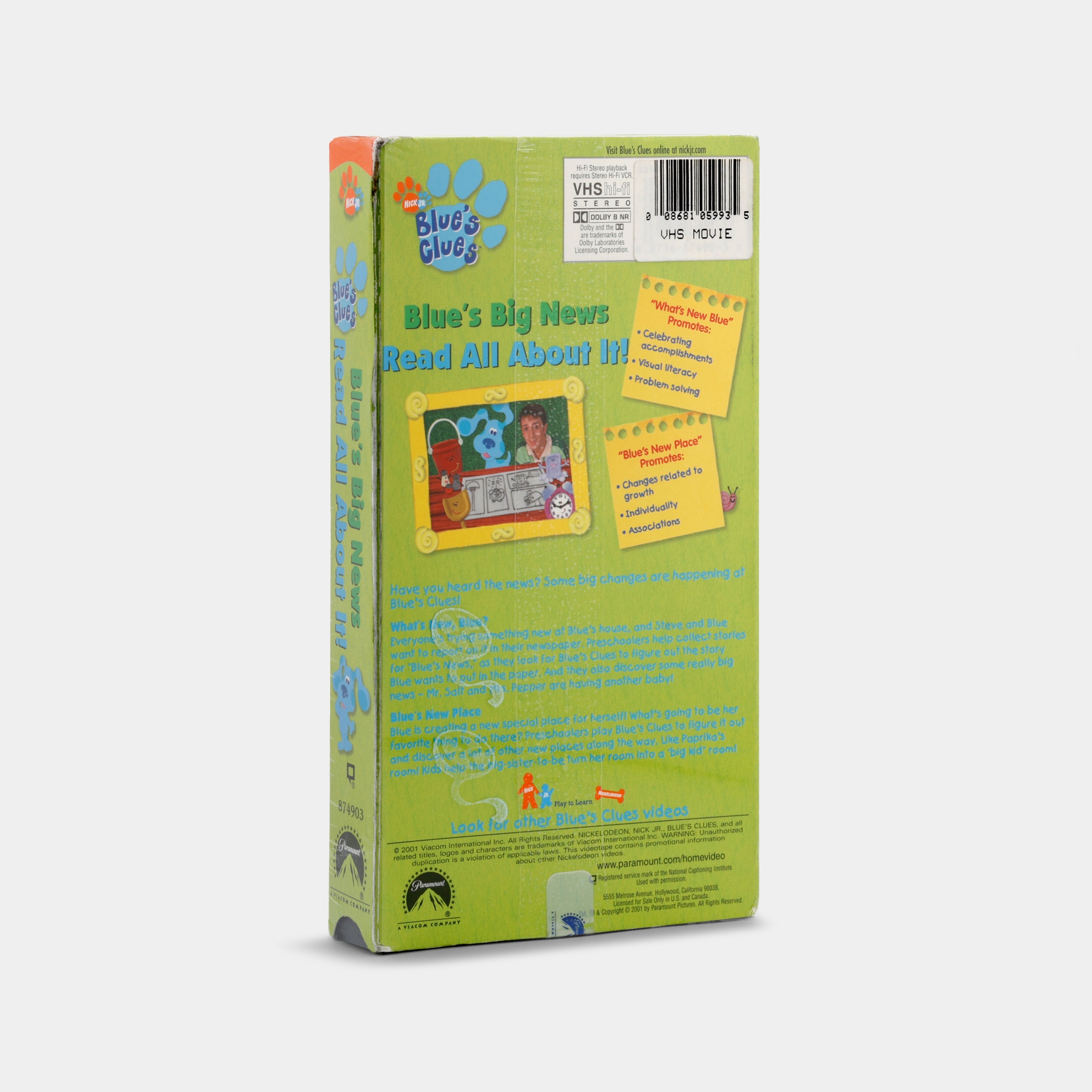 Blue's Clues: Blue's Big News / Read All About It (Sealed) VHS Tape