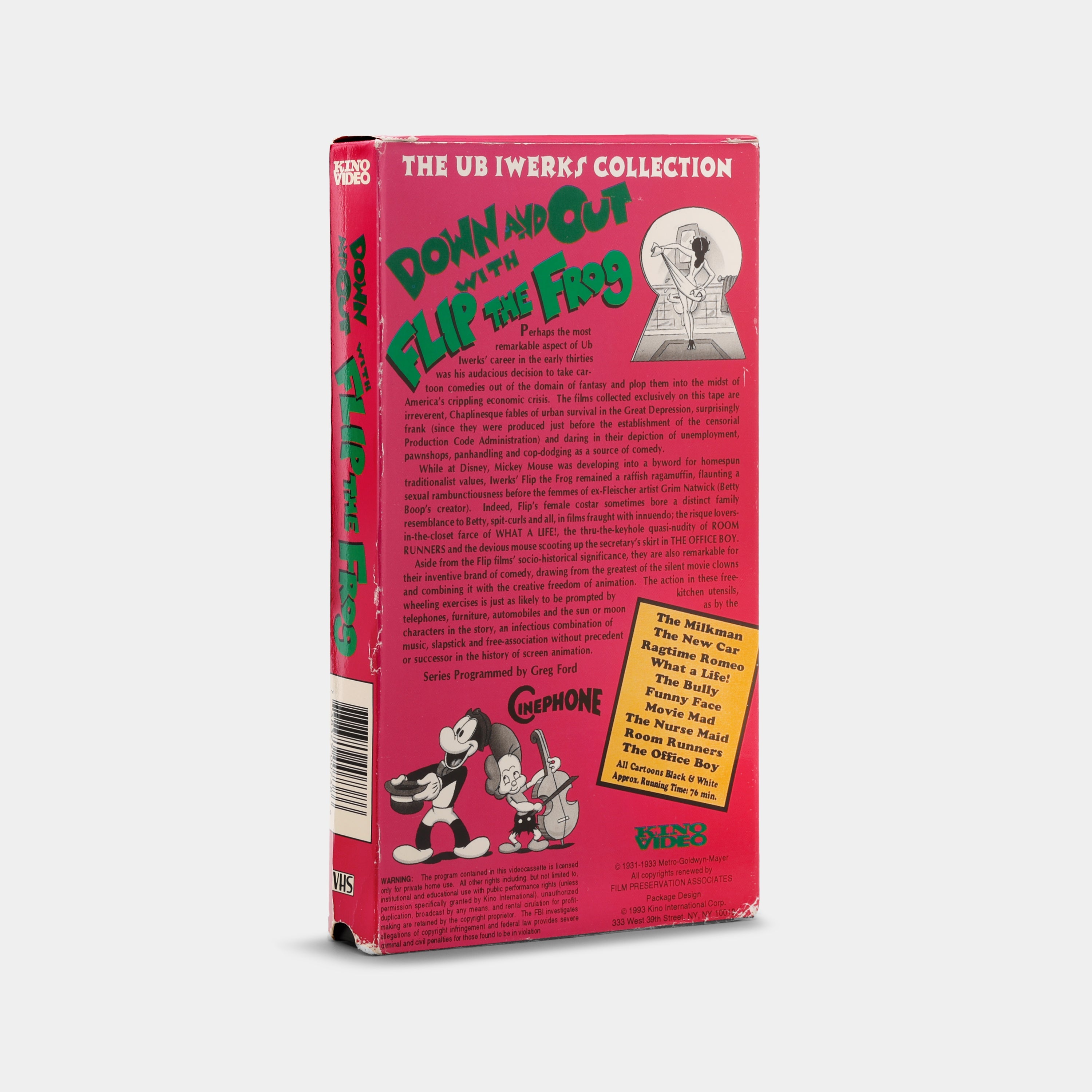 Down and Out with Flip the Frog VHS Tape