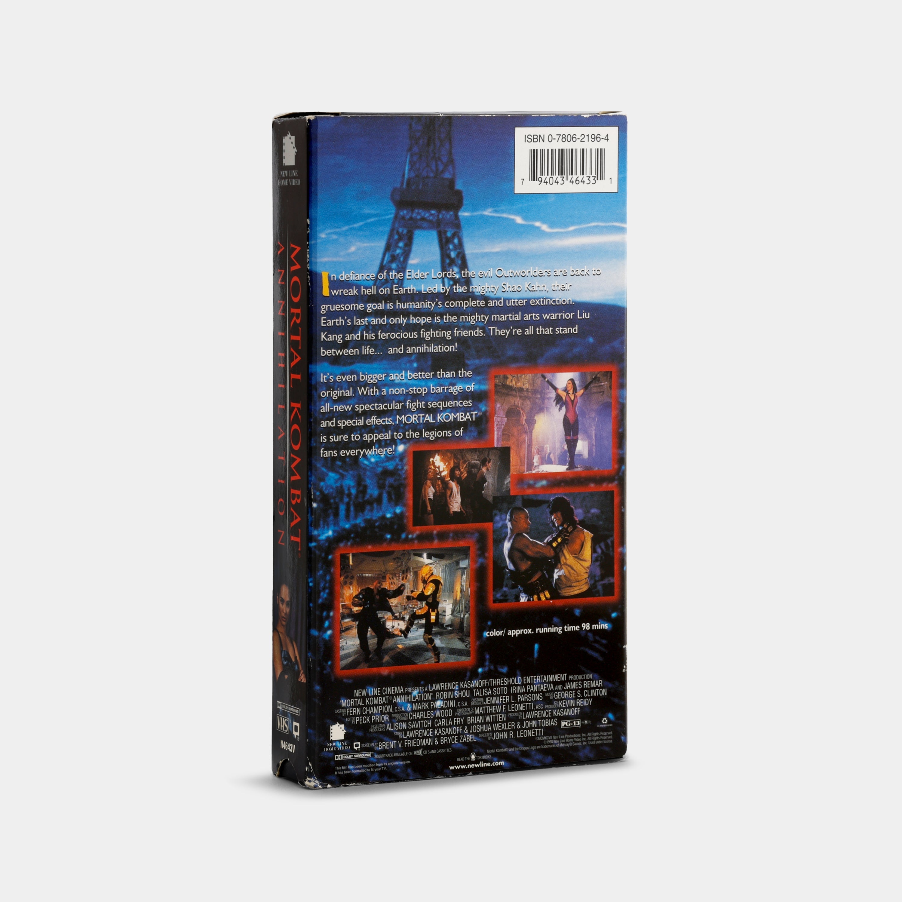 Mortal Kombat Annihilation VHS Tape