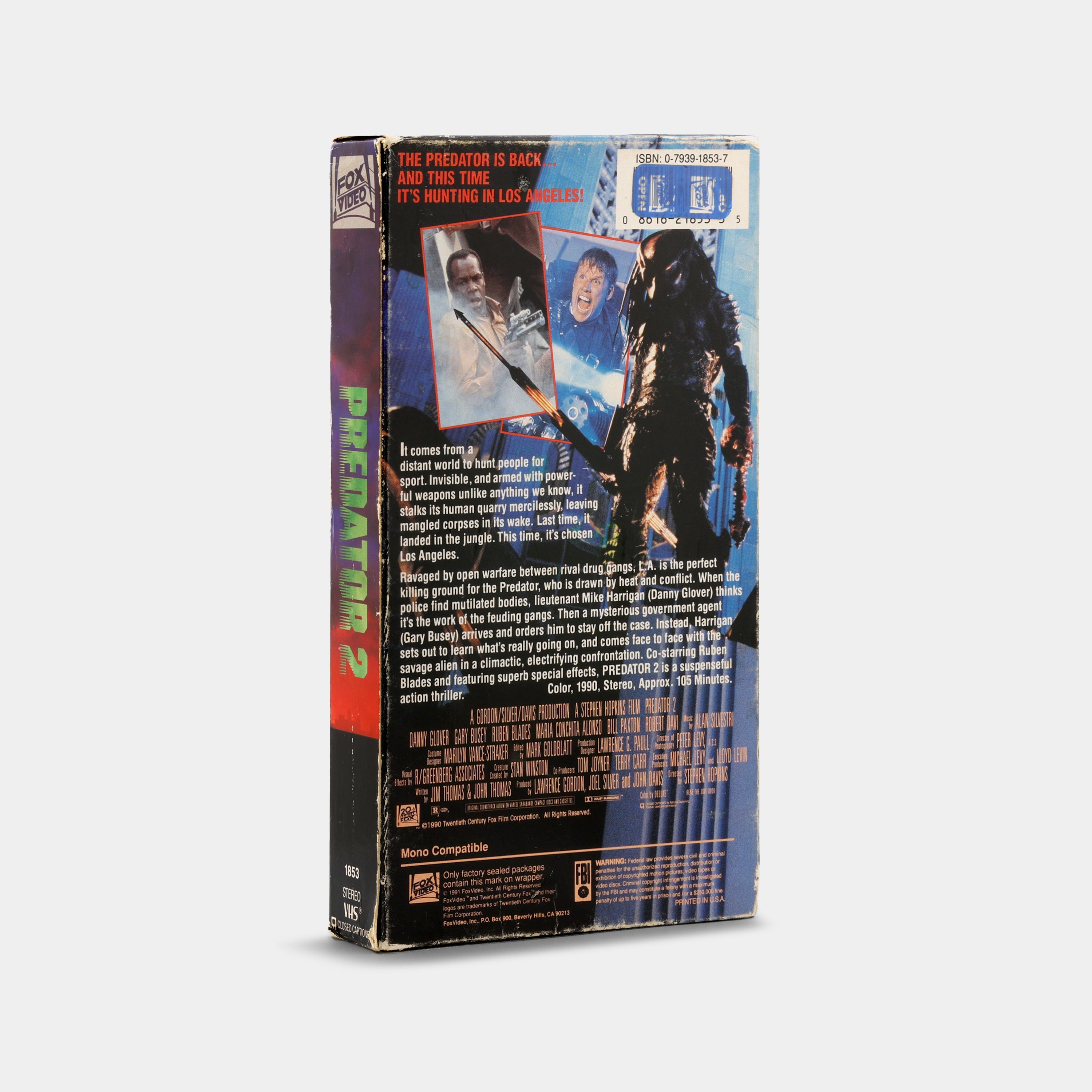 Predator 2 VHS Tape